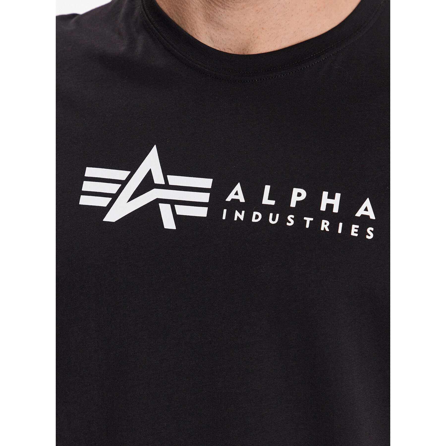 Alpha Industries Set dveh majic Alpha Label 118534 Črna Regular Fit - Pepit.si