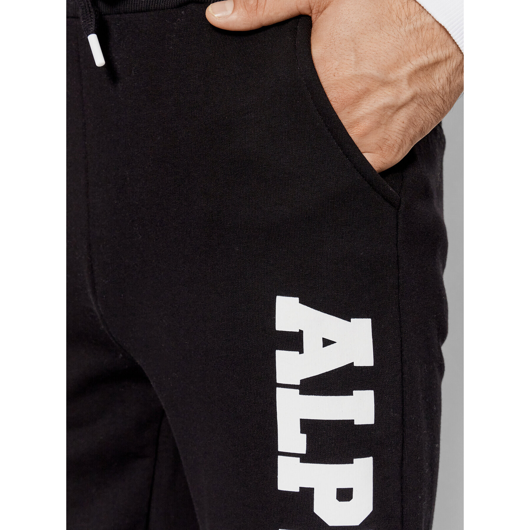 Alpha Industries Spodnji del trenirke Big Letters 126343 Črna Regular Fit - Pepit.si