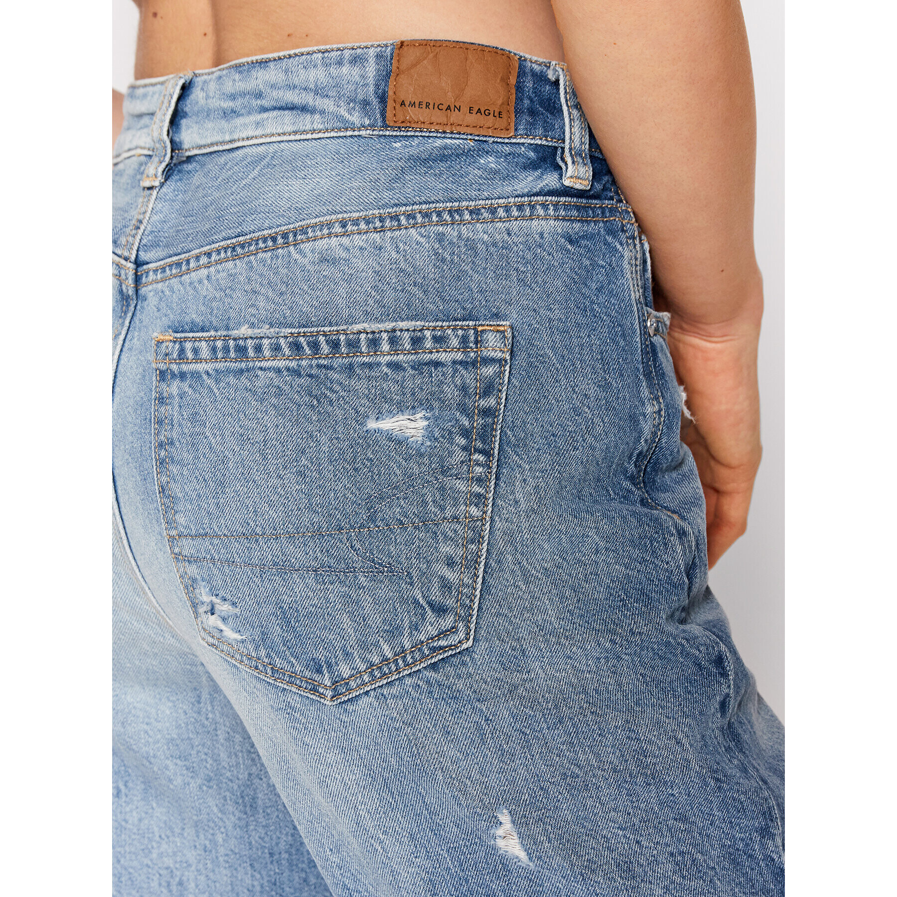 American Eagle Jeans hlače 043-0436-3065 Modra Relaxed Fit - Pepit.si