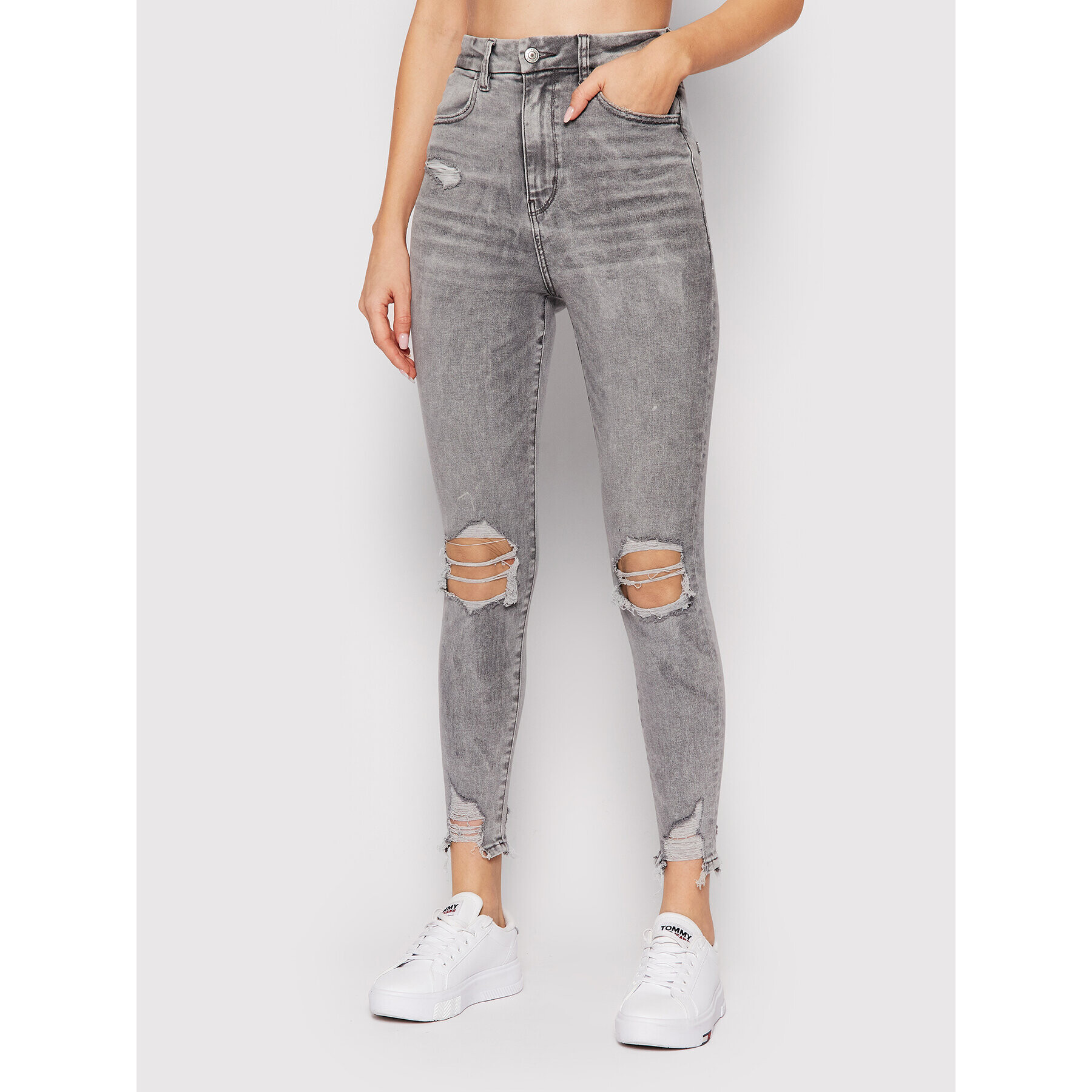 American Eagle Jeans hlače 043-4431-3539 Siva Jegging Fit - Pepit.si