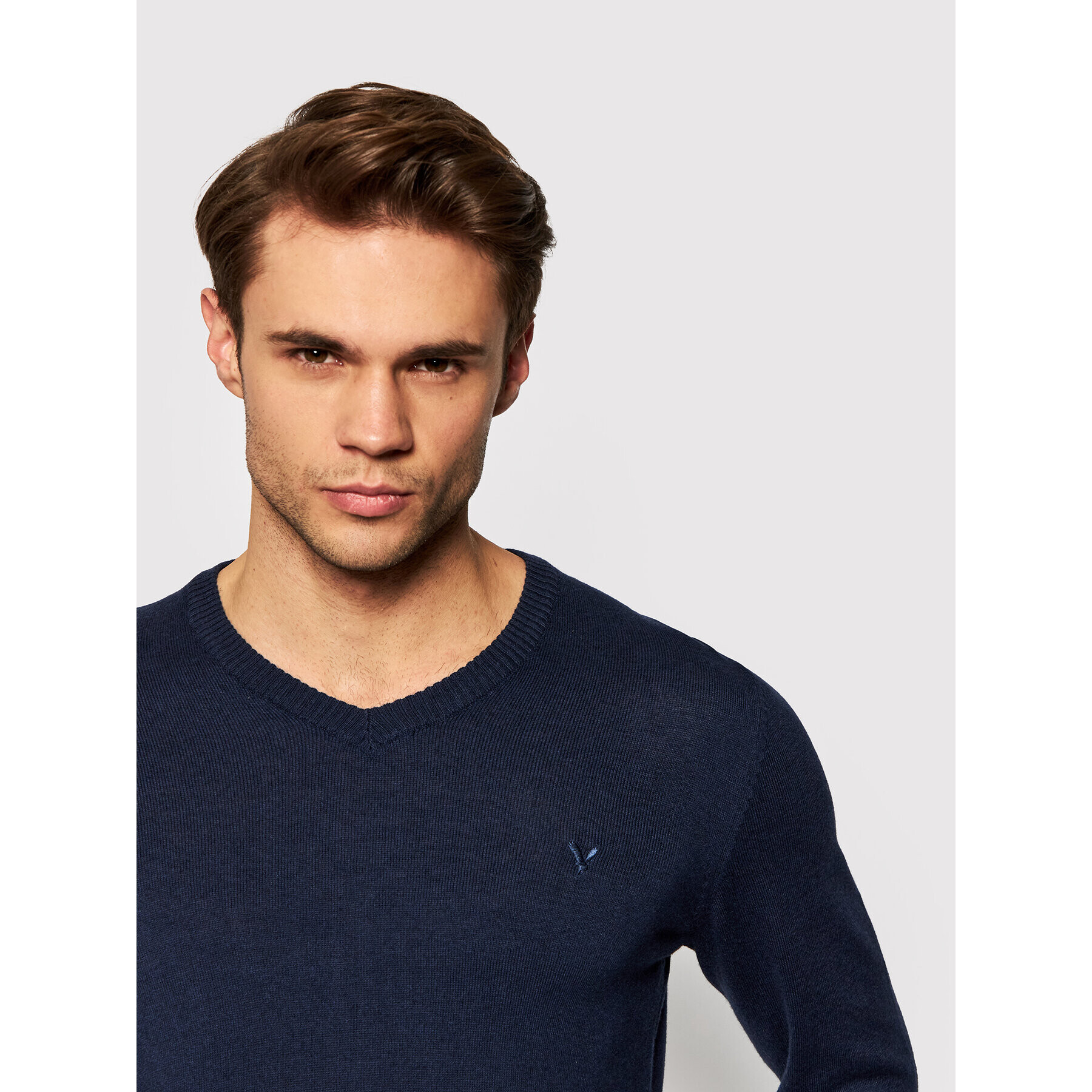 American Eagle Pulover 014-1144-1703 Mornarsko modra Regular Fit - Pepit.si