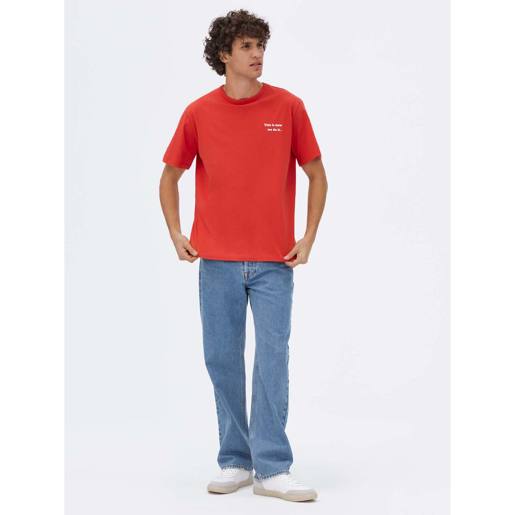 Americanos Majica Unisex Fargo Rdeča Relaxed Fit - Pepit.si