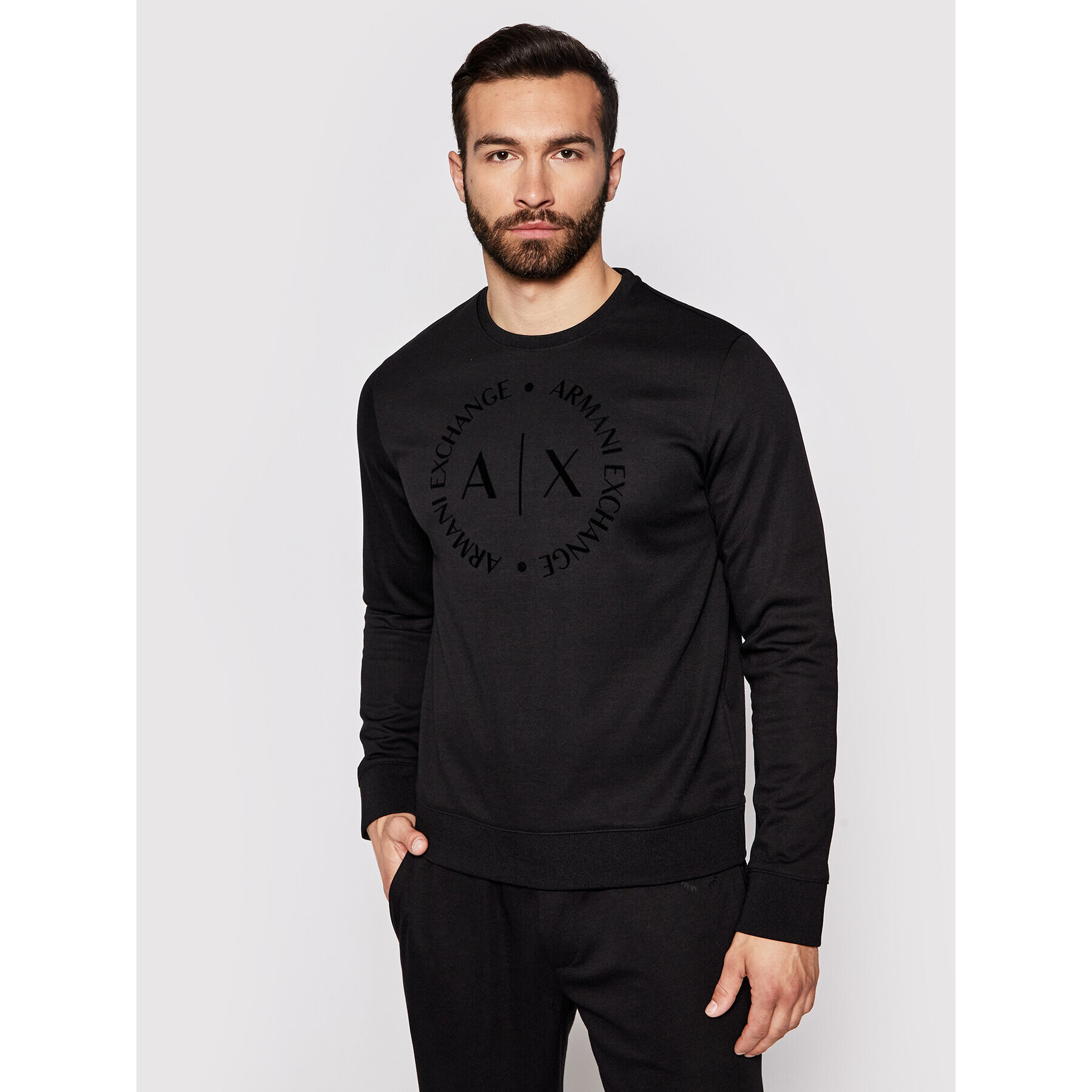 Armani Exchange Jopa 8NZM87 Z9N1Z 1200 Črna Regular Fit - Pepit.si