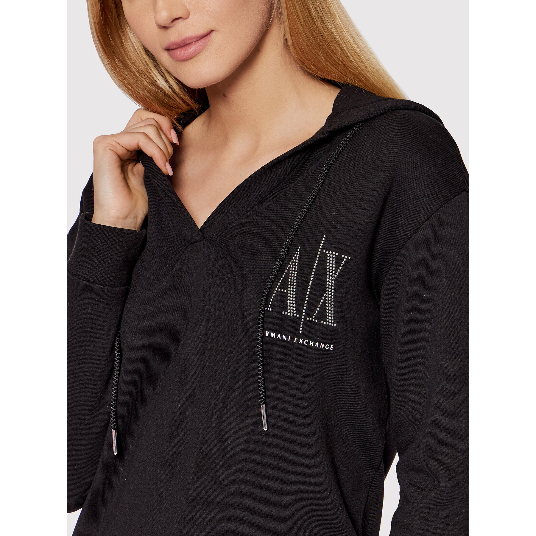 Armani Exchange Pletena obleka 8NYADY YJ68Z 8218 Črna Regular Fit - Pepit.si