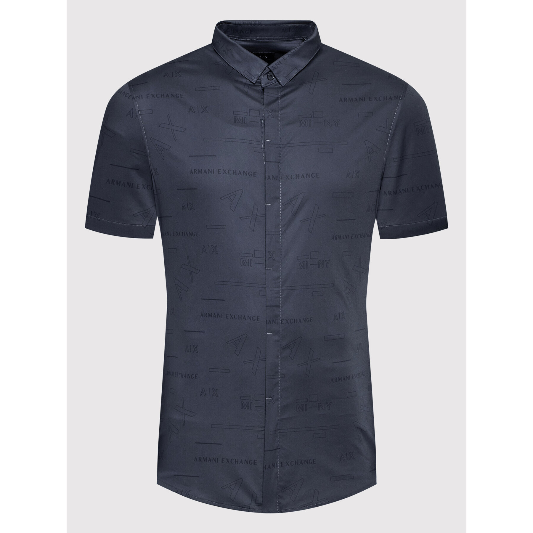 Armani Exchange Srajca 6LZC04 ZNEAZ 25CR Mornarsko modra Slim Fit - Pepit.si