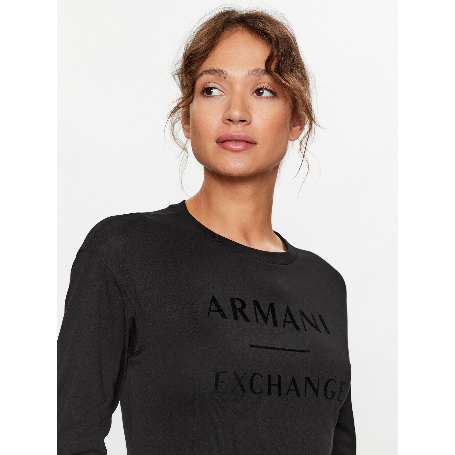 Armani Exchange Vsakodnevna obleka 6RYA79 YJ3RZ 1200 Črna Regular Fit - Pepit.si