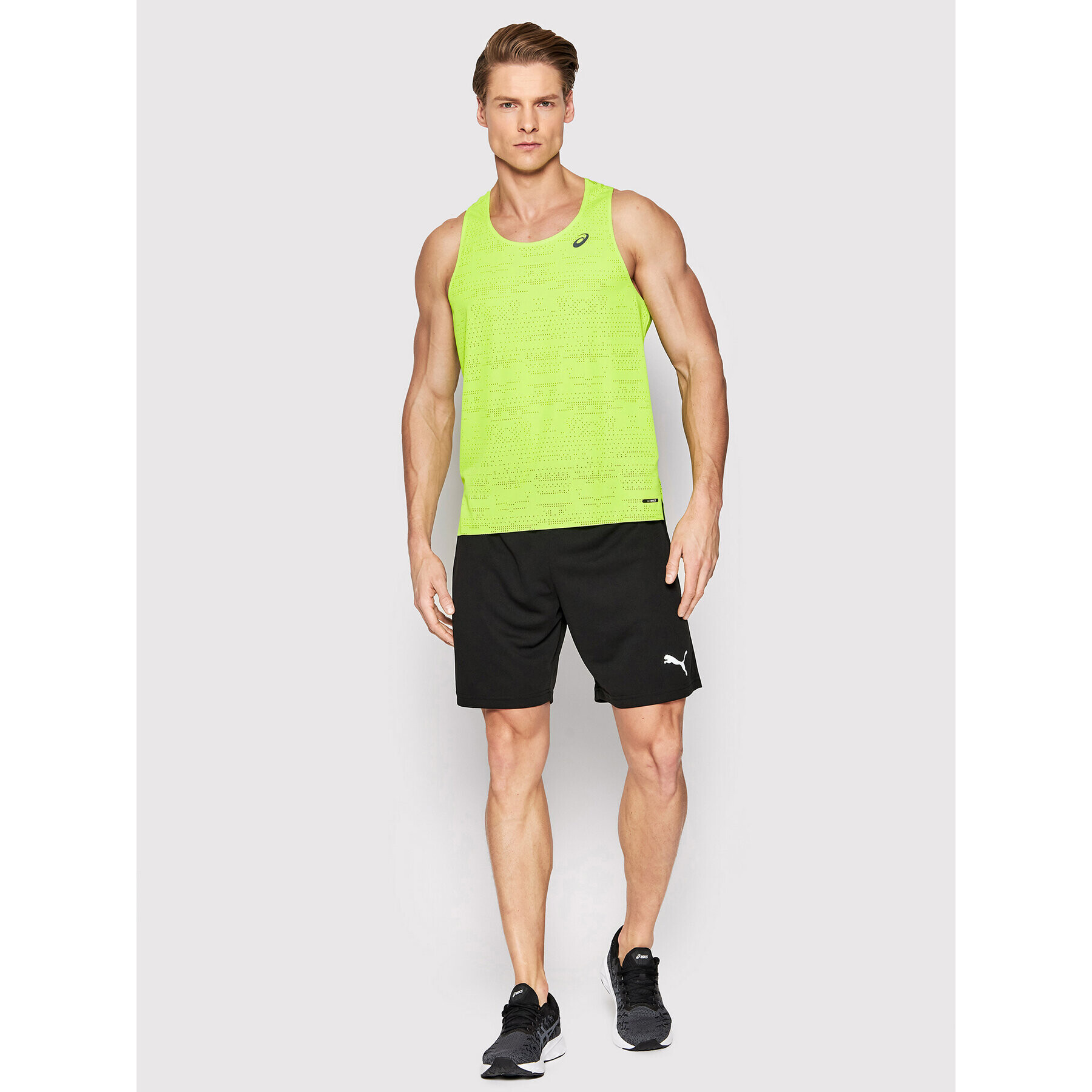 Asics Športna majica Ventilate Actibreeze Singlet 2011C232 Zelena Regular Fit - Pepit.si