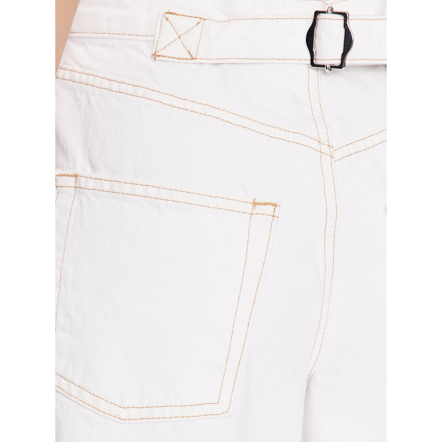 BDG Urban Outfitters Hlače iz tkanine BDG LOGAN CINCH WHITE 76473347 Bela Relaxed Fit - Pepit.si