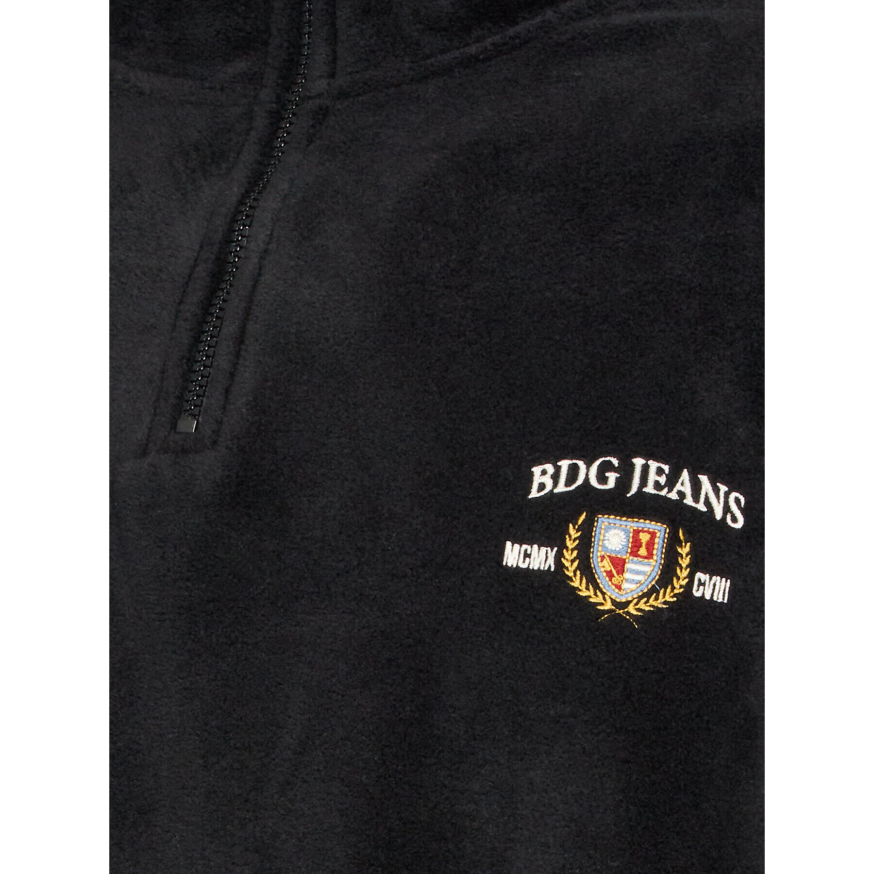 BDG Urban Outfitters Jopa Crest Fleece 75326991 Črna Baggy Fit - Pepit.si