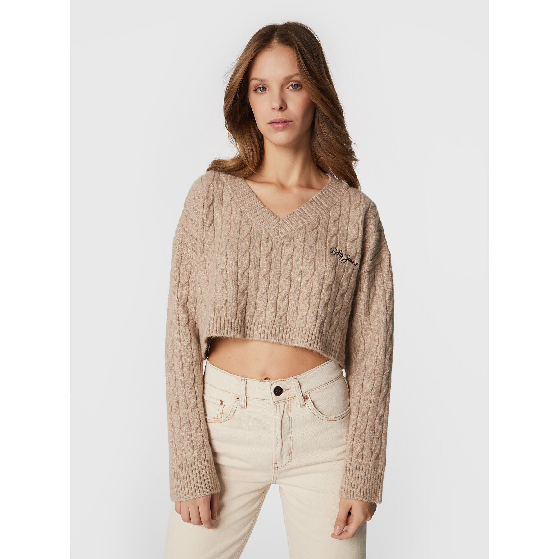 BDG Urban Outfitters Pulover 75438085 Bež Regular Fit - Pepit.si