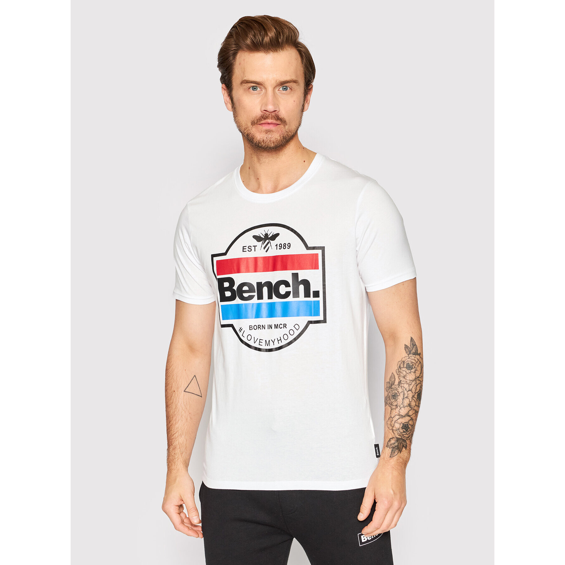 Bench Majica Cromir 120694 Bela Regular Fit - Pepit.si