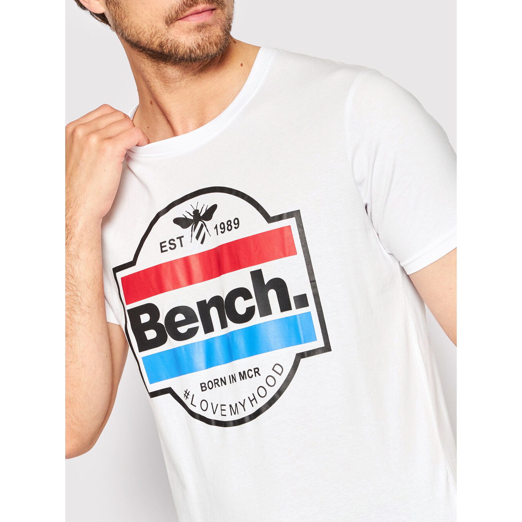 Bench Majica Cromir 120694 Bela Regular Fit - Pepit.si