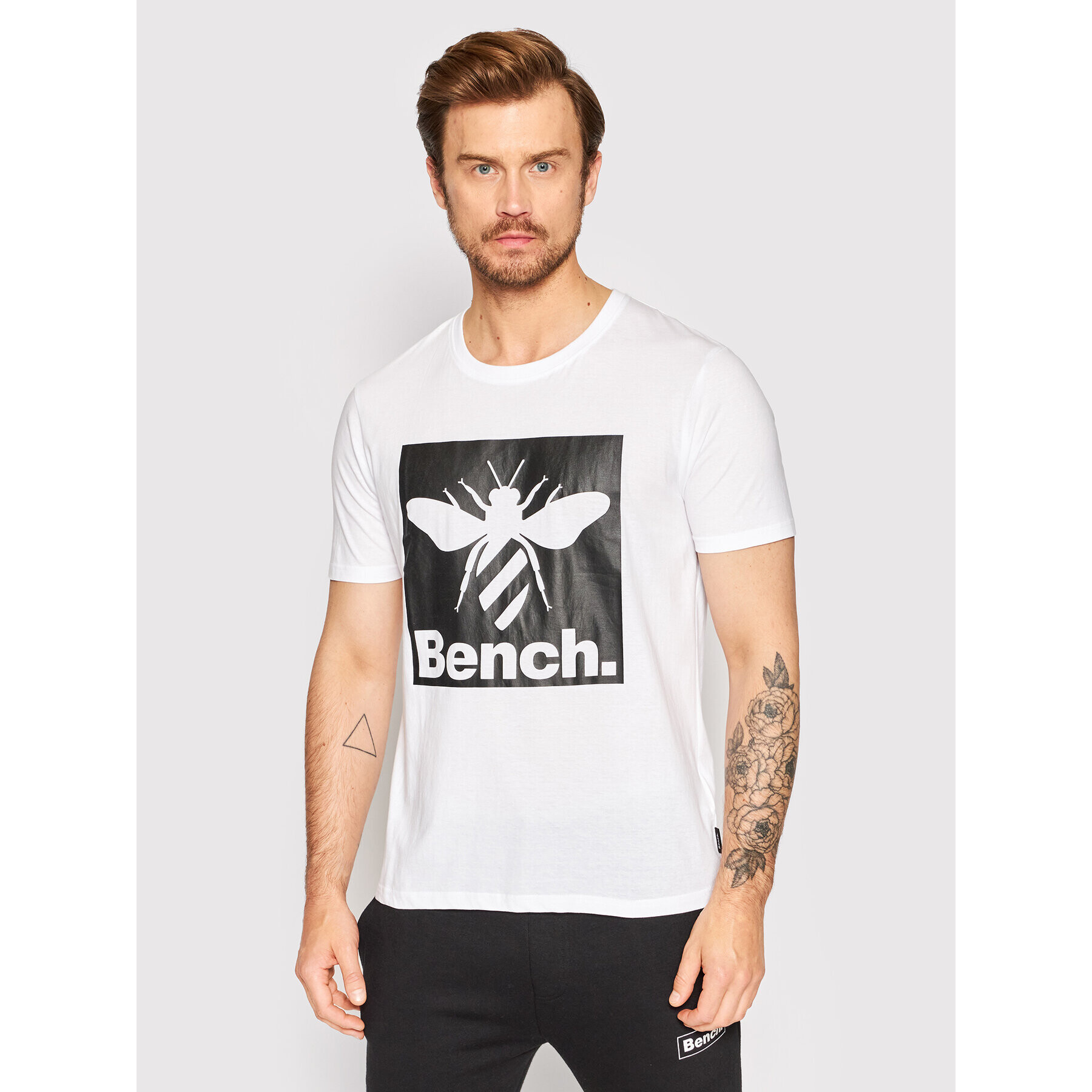 Bench Majica Hazen 120692 Bela Regular Fit - Pepit.si