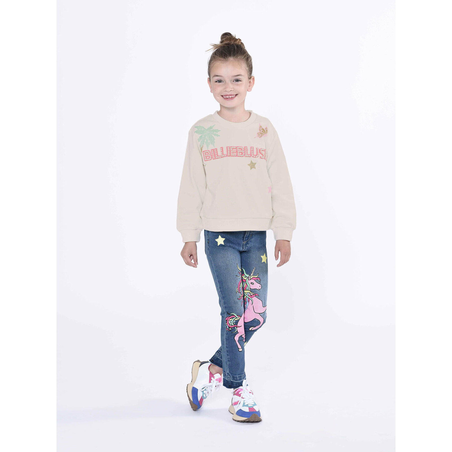 Billieblush Jeans hlače U14659 Bež Regular Fit - Pepit.si