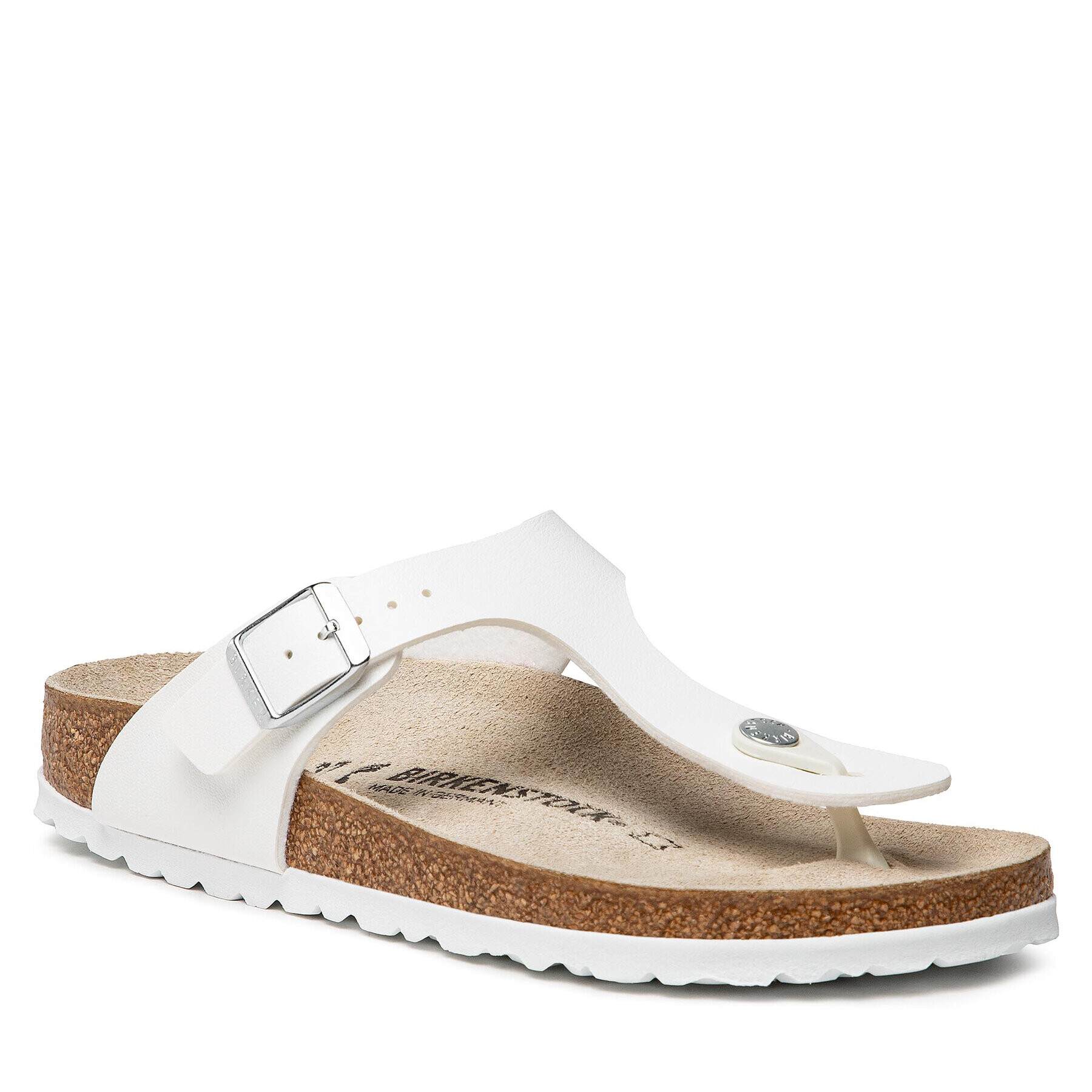 Birkenstock Japonke Gizeh 0043733 Bela - Pepit.si