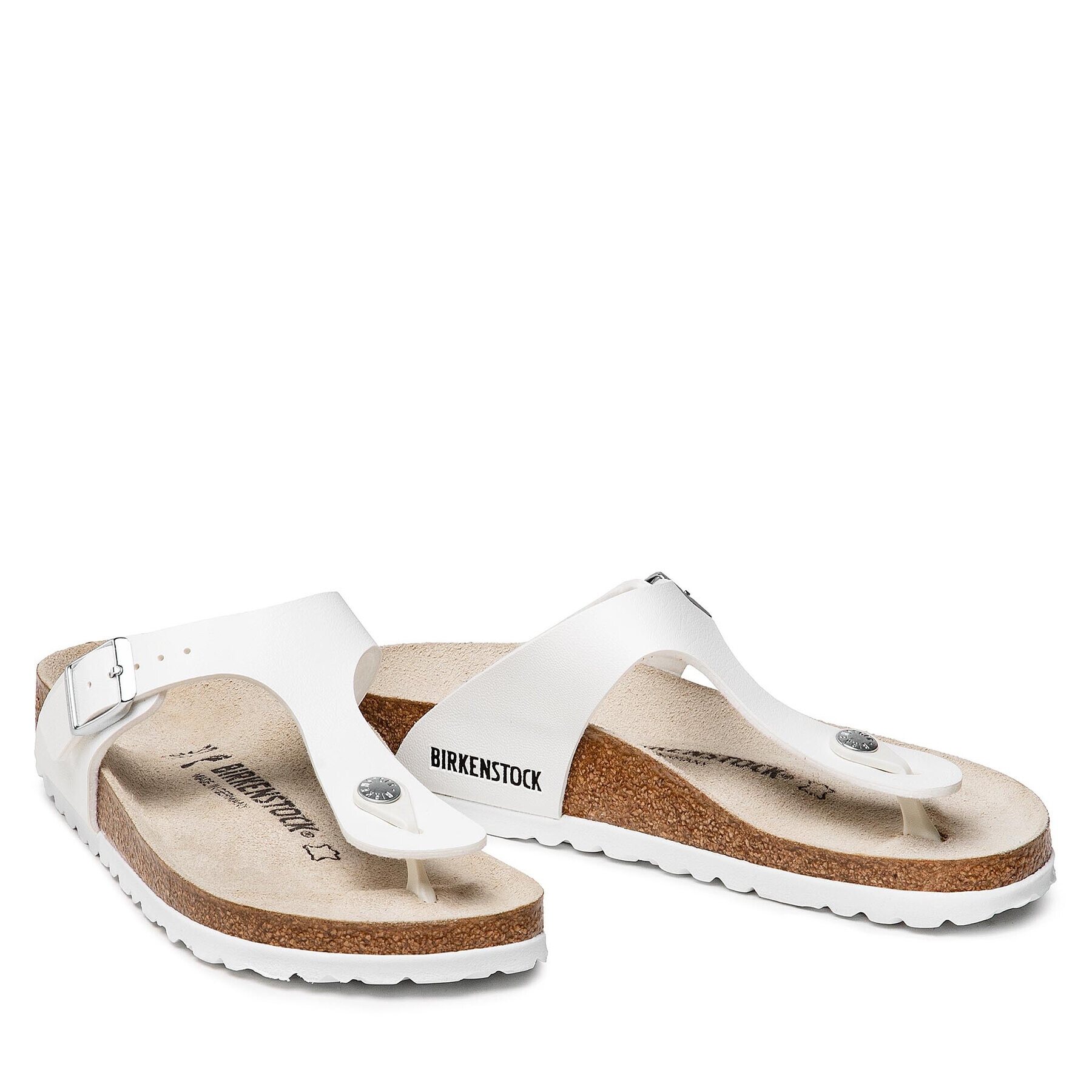 Birkenstock Japonke Gizeh 0043733 Bela - Pepit.si