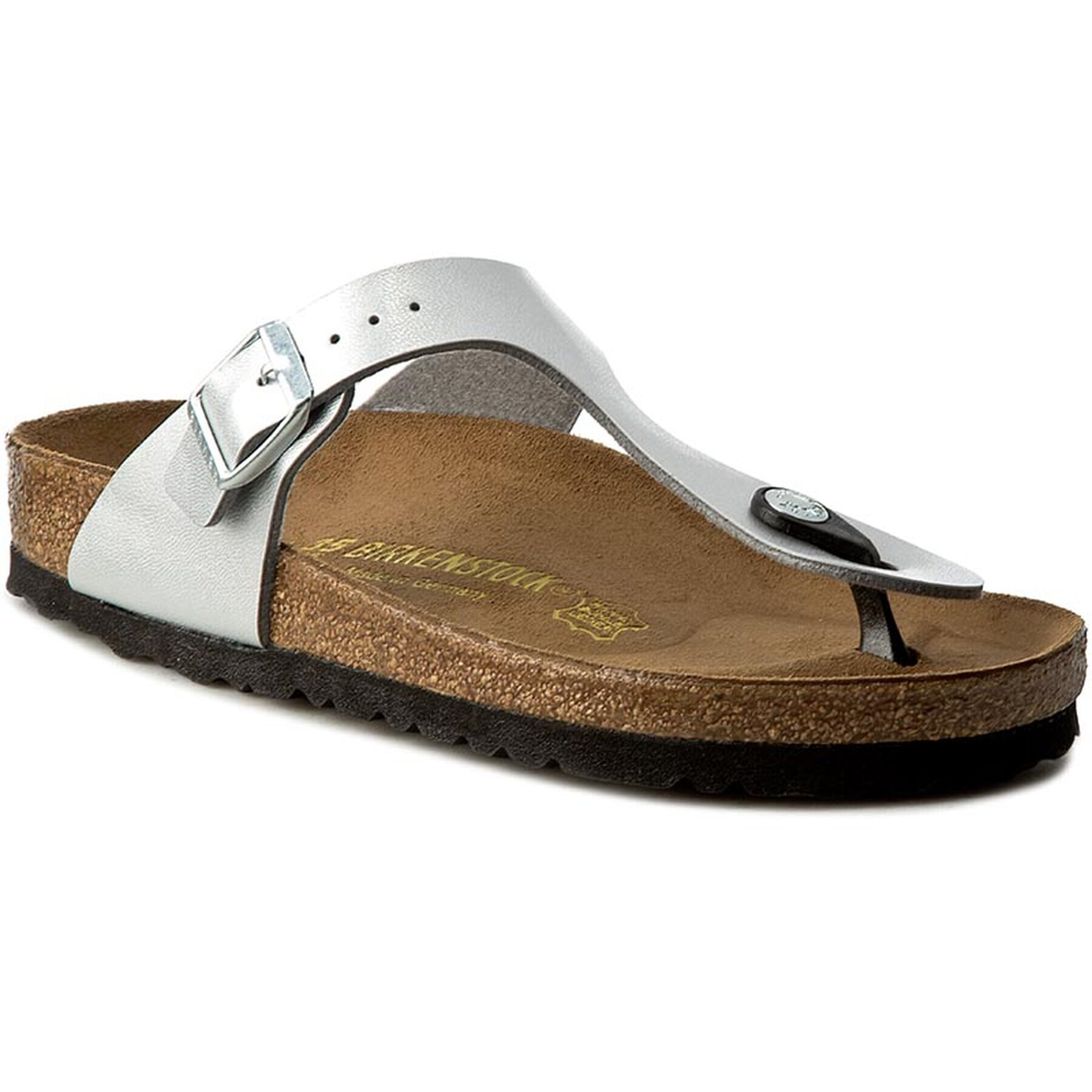 Birkenstock Japonke Gizeh 0043851 Srebrna - Pepit.si