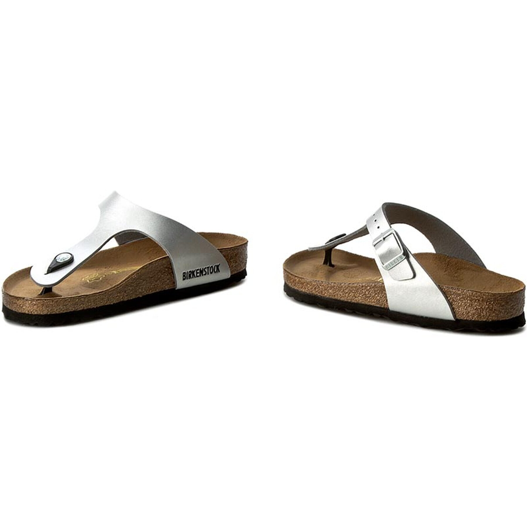 Birkenstock Japonke Gizeh 0043851 Srebrna - Pepit.si