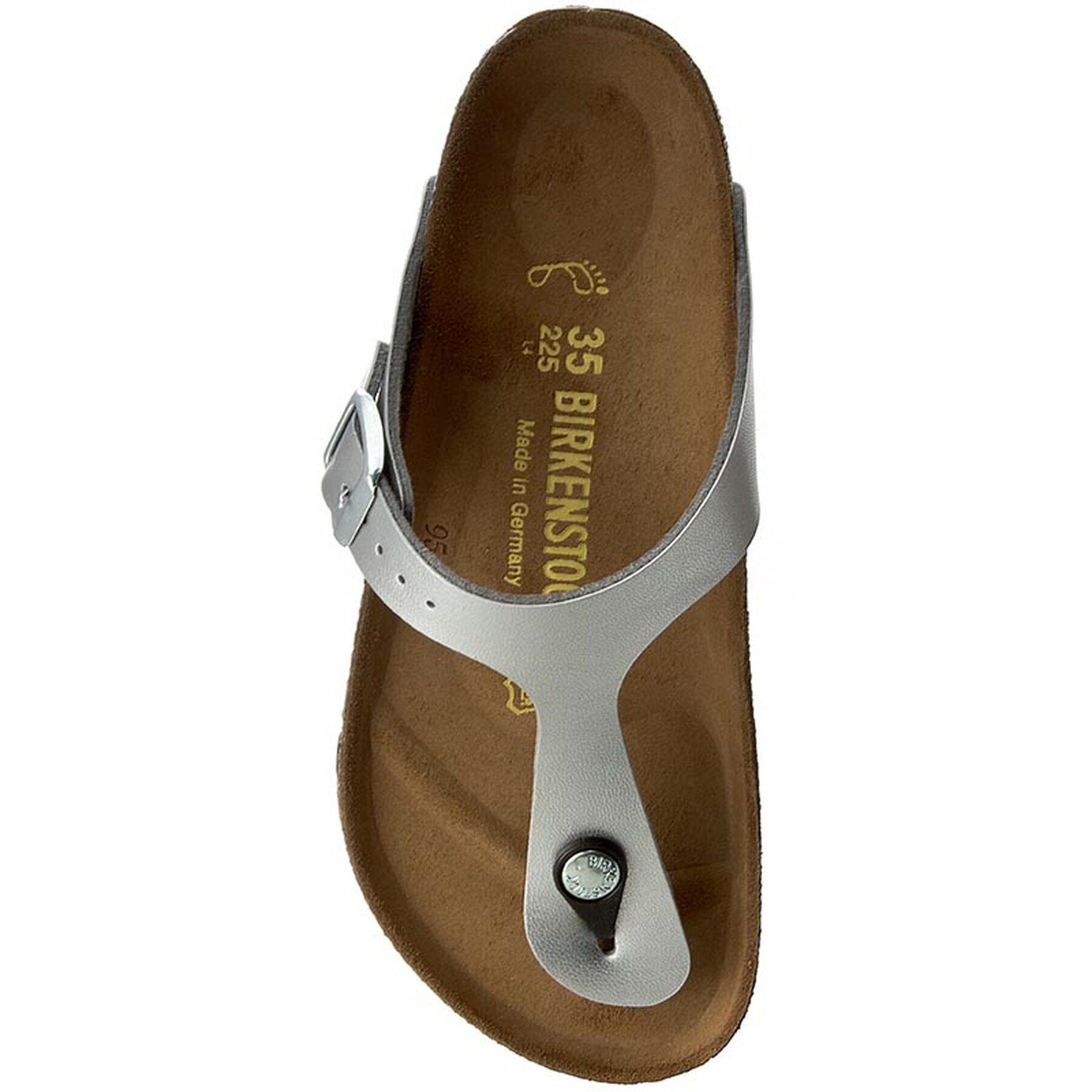 Birkenstock Japonke Gizeh 0043851 Srebrna - Pepit.si