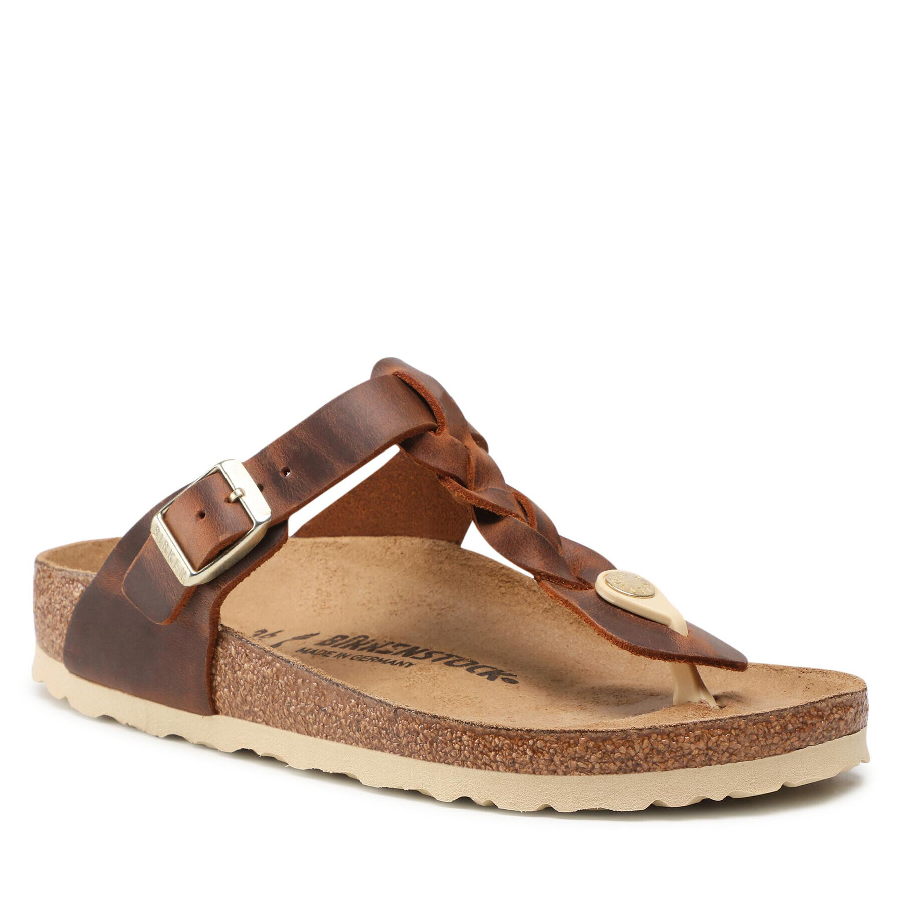 Birkenstock Japonke Gizeh Braided 1021336 Rjava - Pepit.si