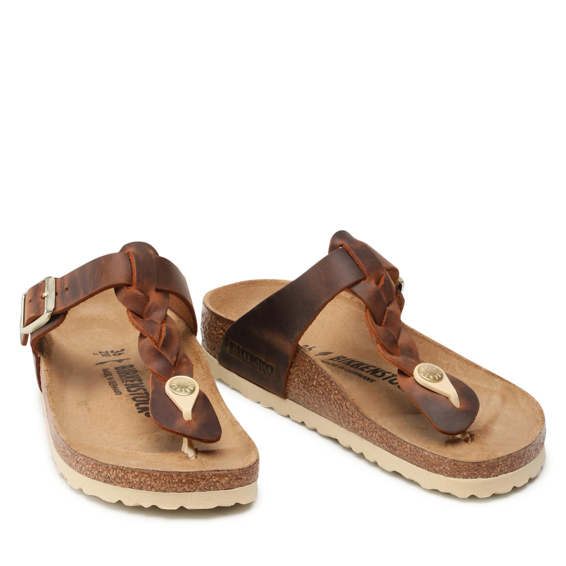 Birkenstock Japonke Gizeh Braided 1021336 Rjava - Pepit.si