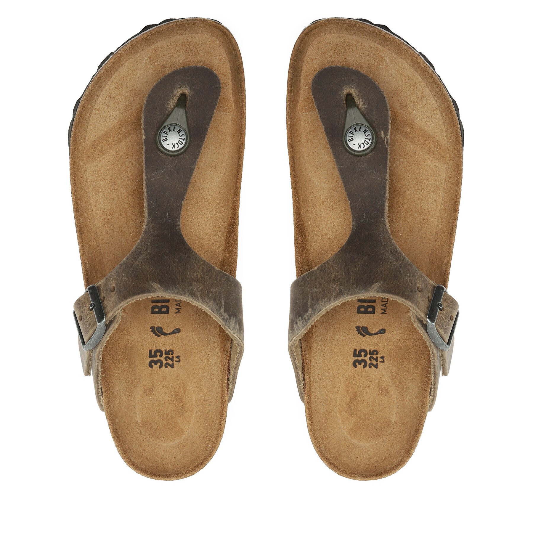 Birkenstock Japonke Gizeh Bs 1019383 Khaki - Pepit.si