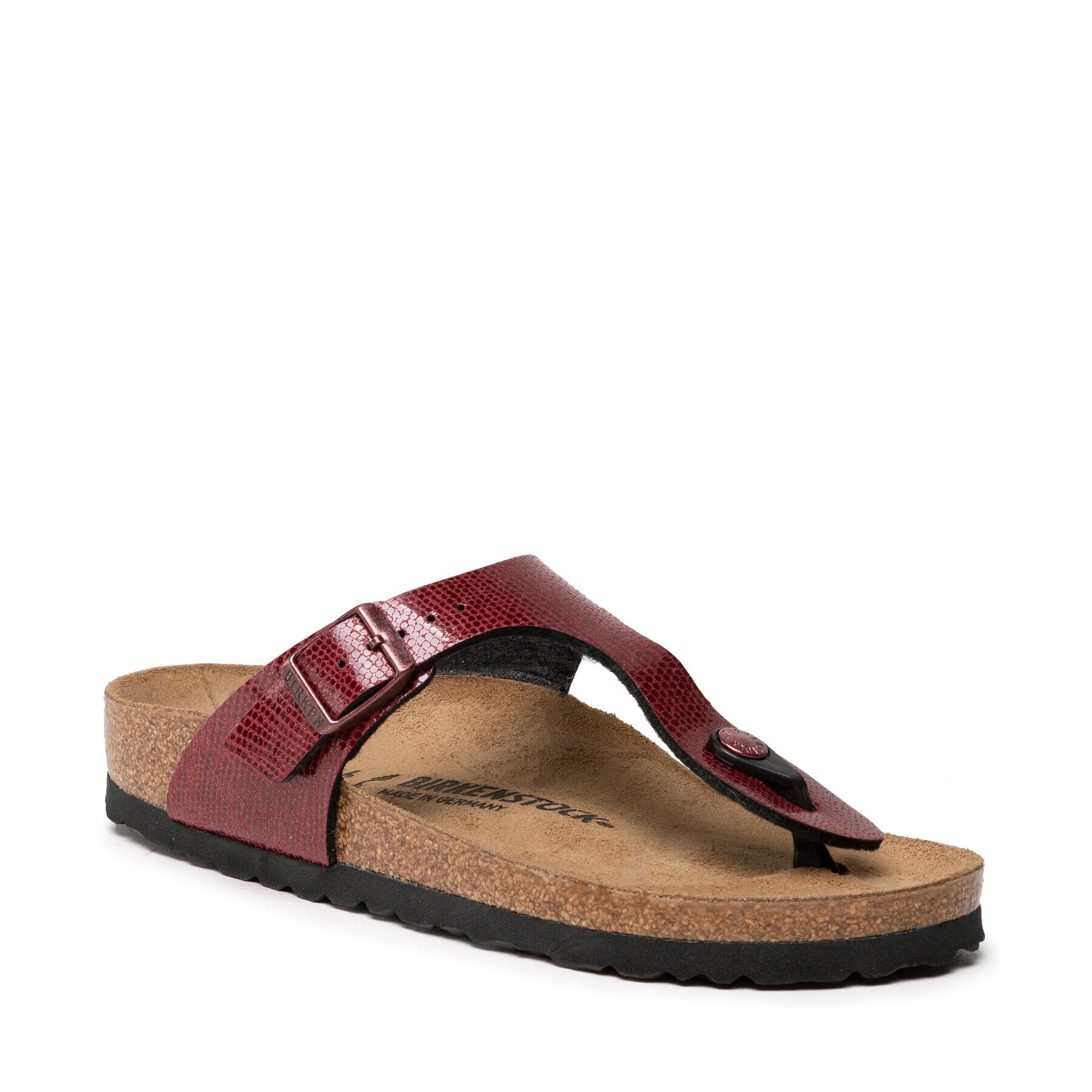 Birkenstock Japonke Gizeh Bs 1020151 Bordo rdeča - Pepit.si