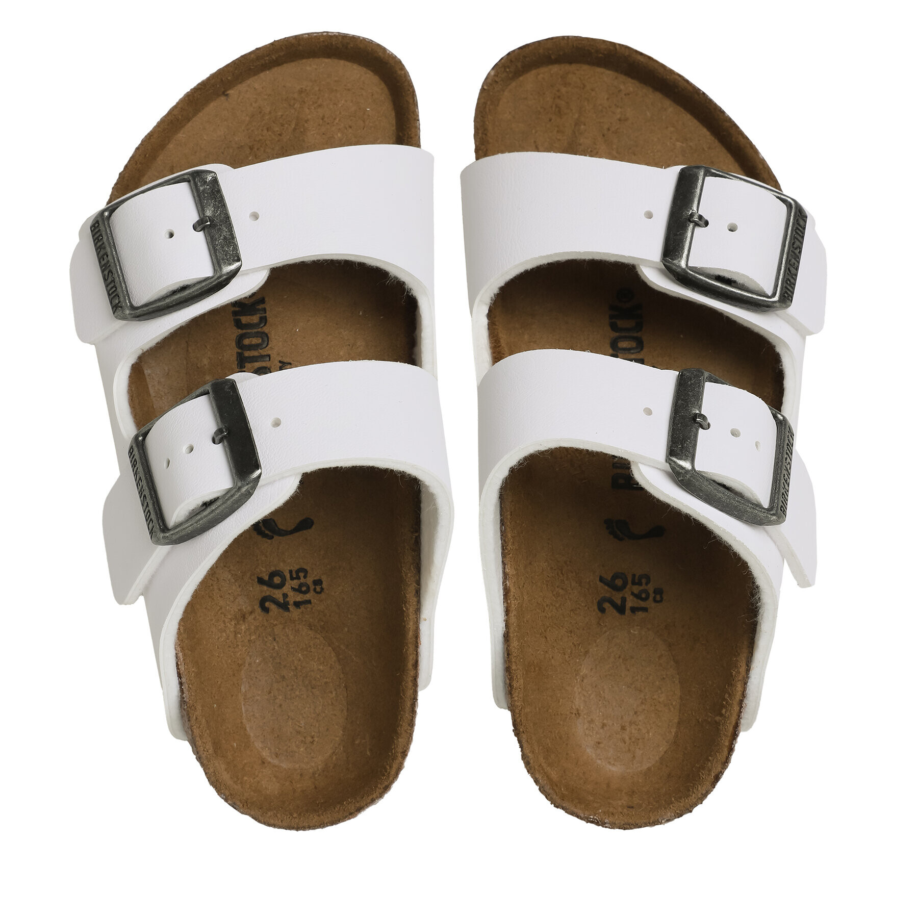 Birkenstock Natikači Arizona 1016934 Bela - Pepit.si