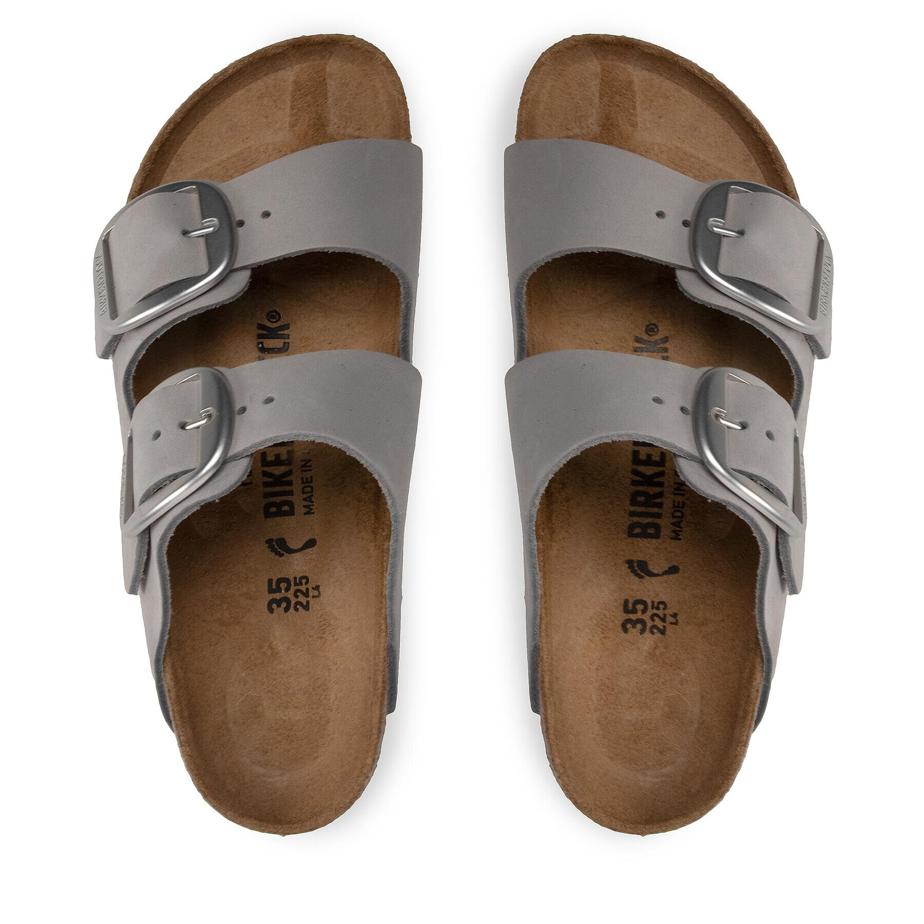 Birkenstock Natikači Arizona Big Buckle 1022154 Siva - Pepit.si