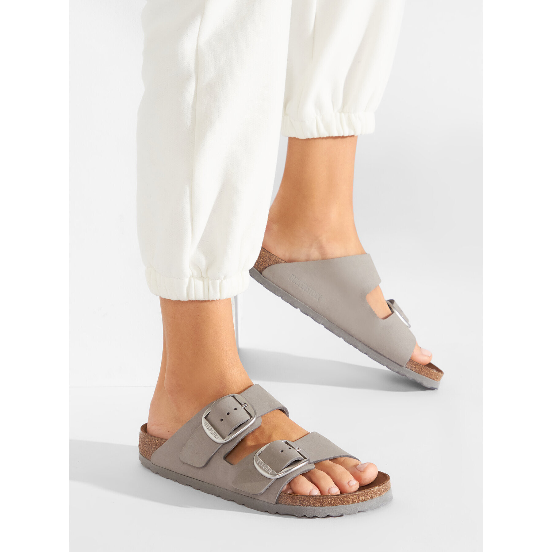 Birkenstock Natikači Arizona Big Buckle 1022154 Siva - Pepit.si