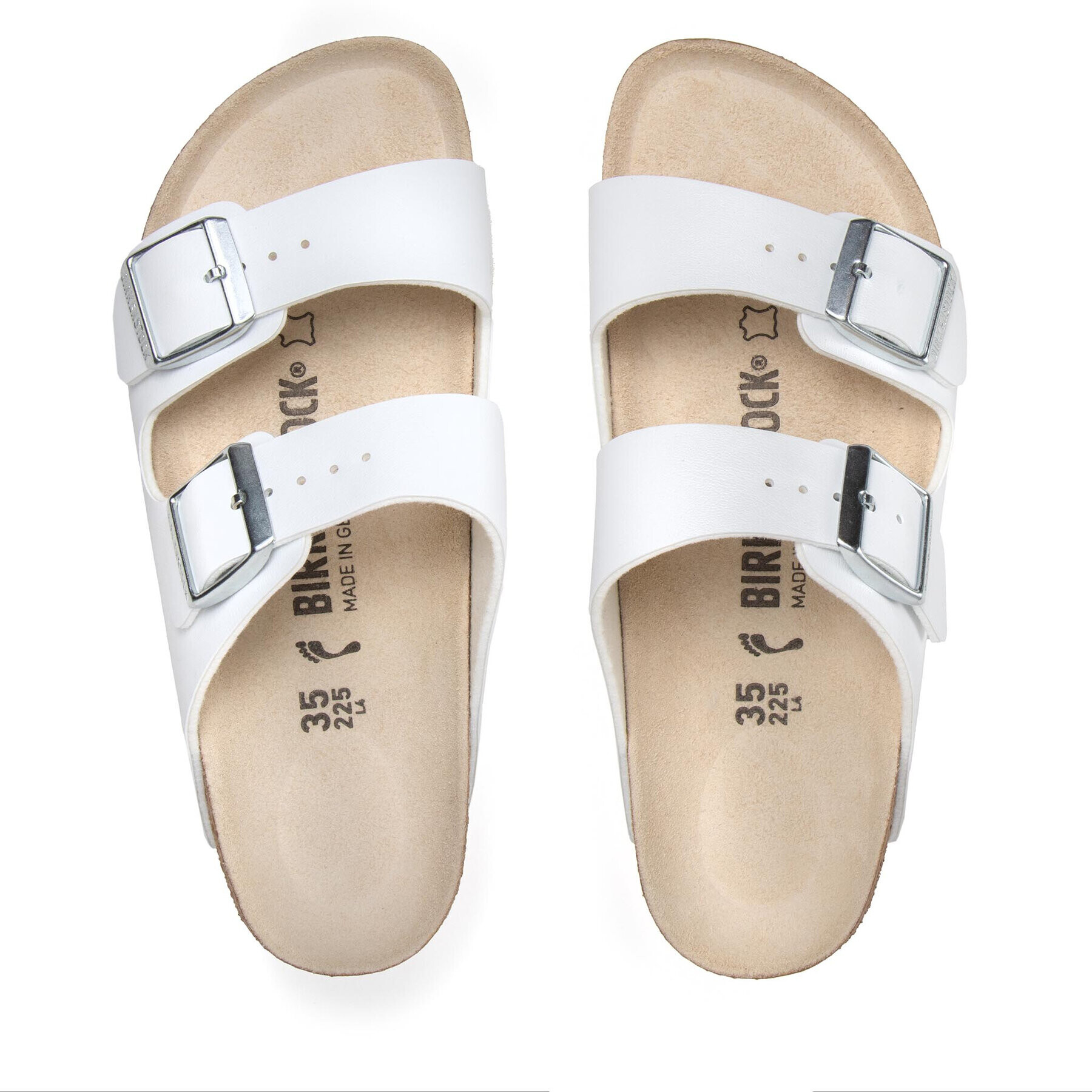 Birkenstock Natikači Arizona Bs 0051133 Bela - Pepit.si