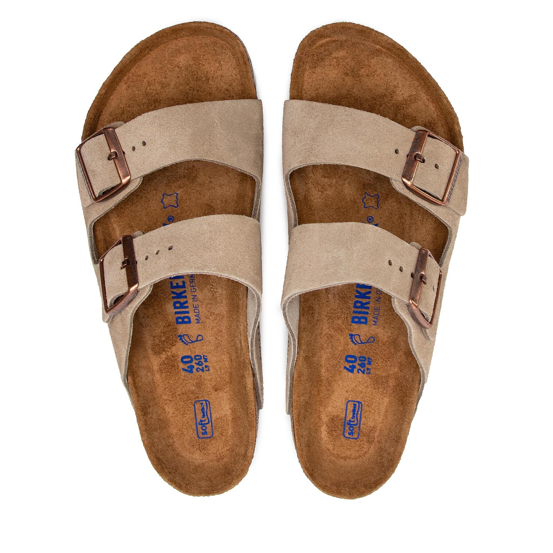 Birkenstock Natikači Arizona Bs 0951301 Siva - Pepit.si