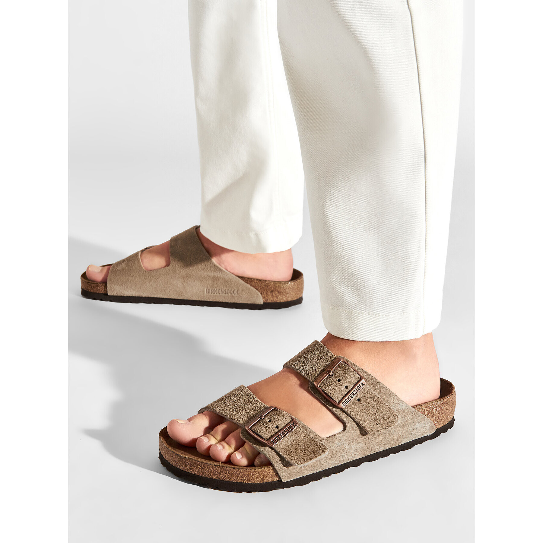 Birkenstock Natikači Arizona Bs 0951301 Siva - Pepit.si