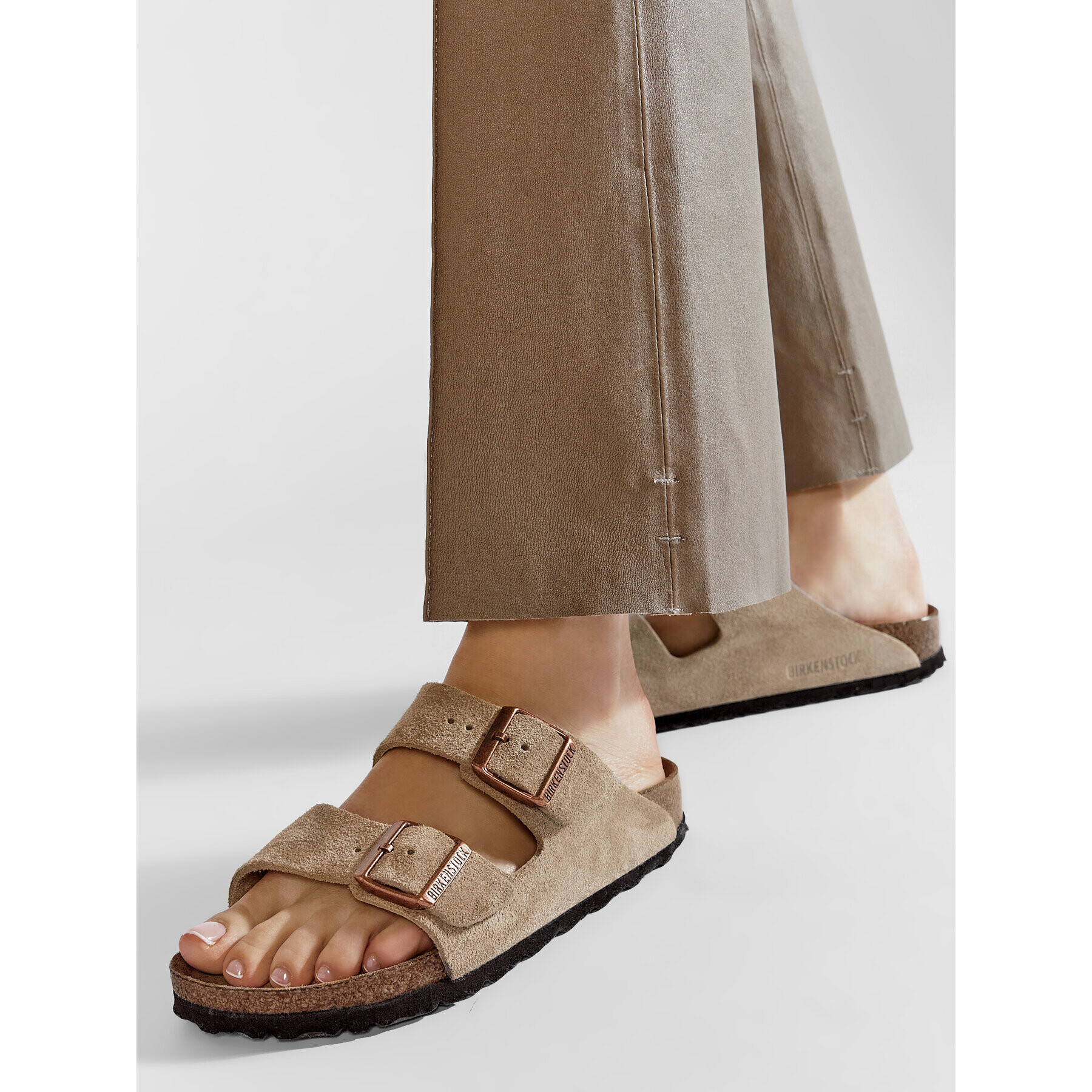 Birkenstock Natikači Arizona Bs 0951303 Khaki - Pepit.si