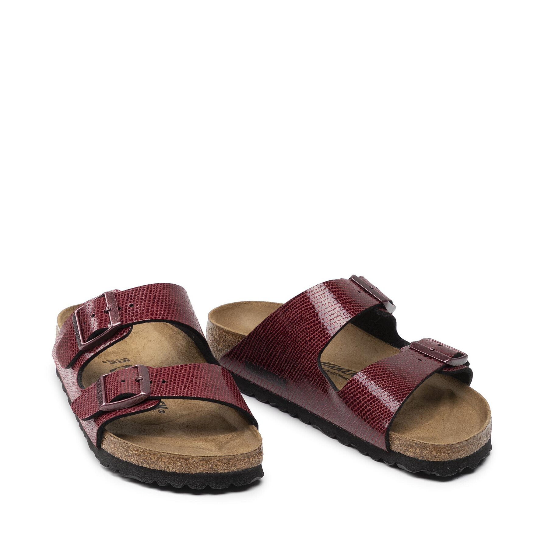 Birkenstock Natikači Arizona Bs 1020122 Bordo rdeča - Pepit.si