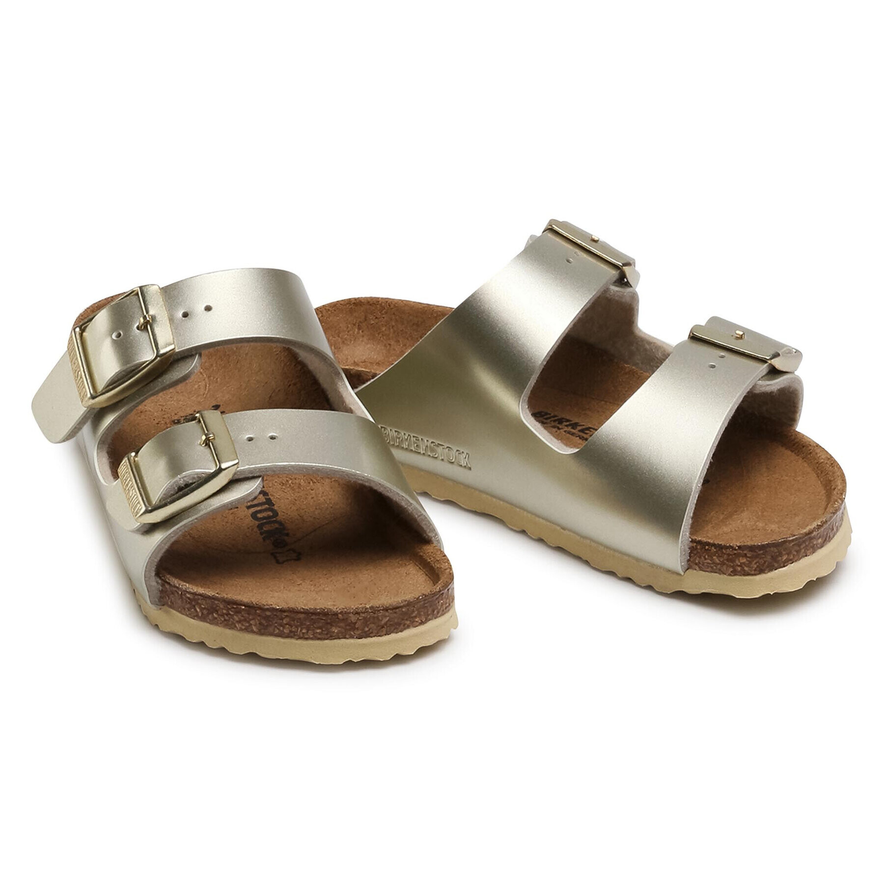 Birkenstock Natikači Arizona Kids 1014841 Zlata - Pepit.si