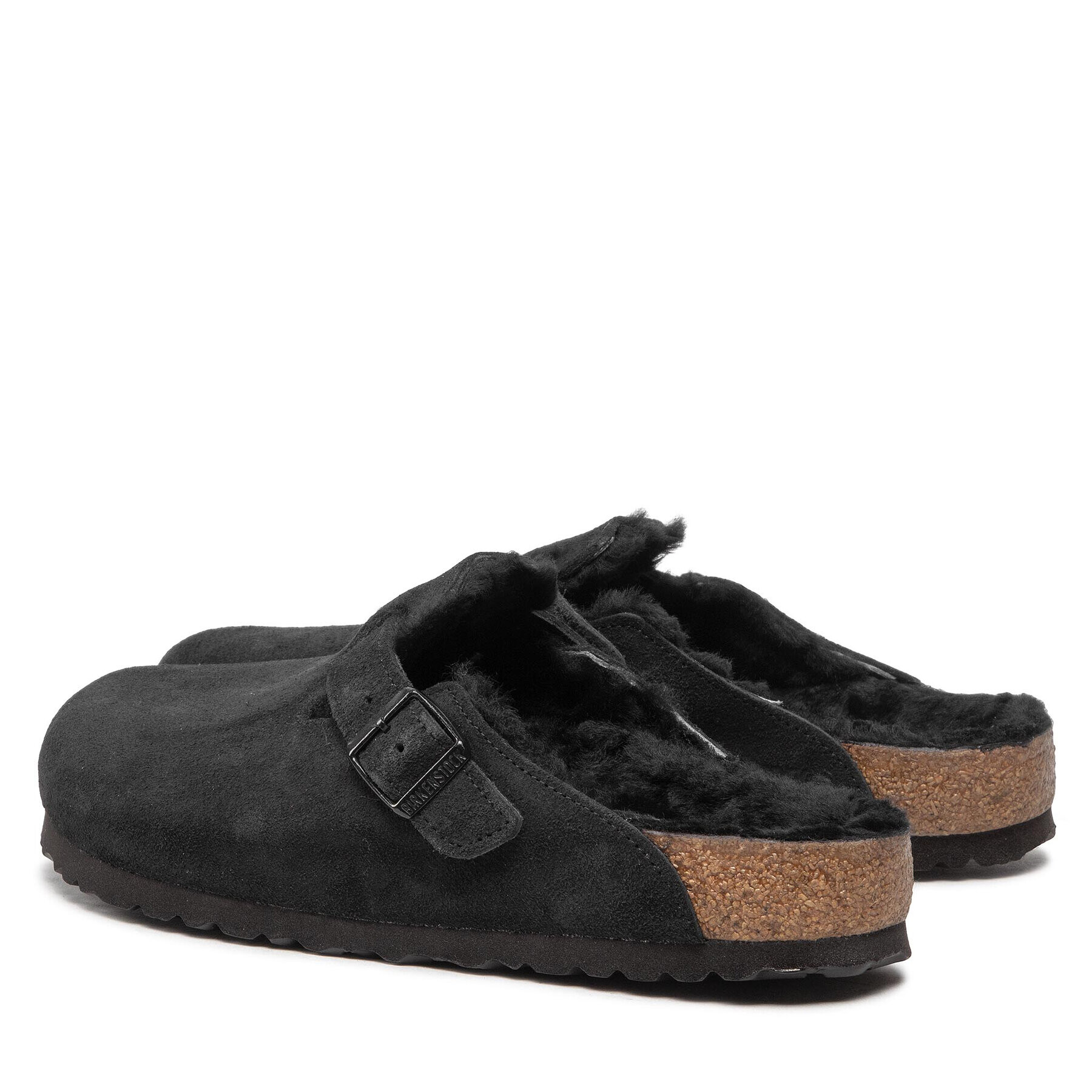 Birkenstock Natikači Boston Vl/Sheraling 0259881 Črna - Pepit.si