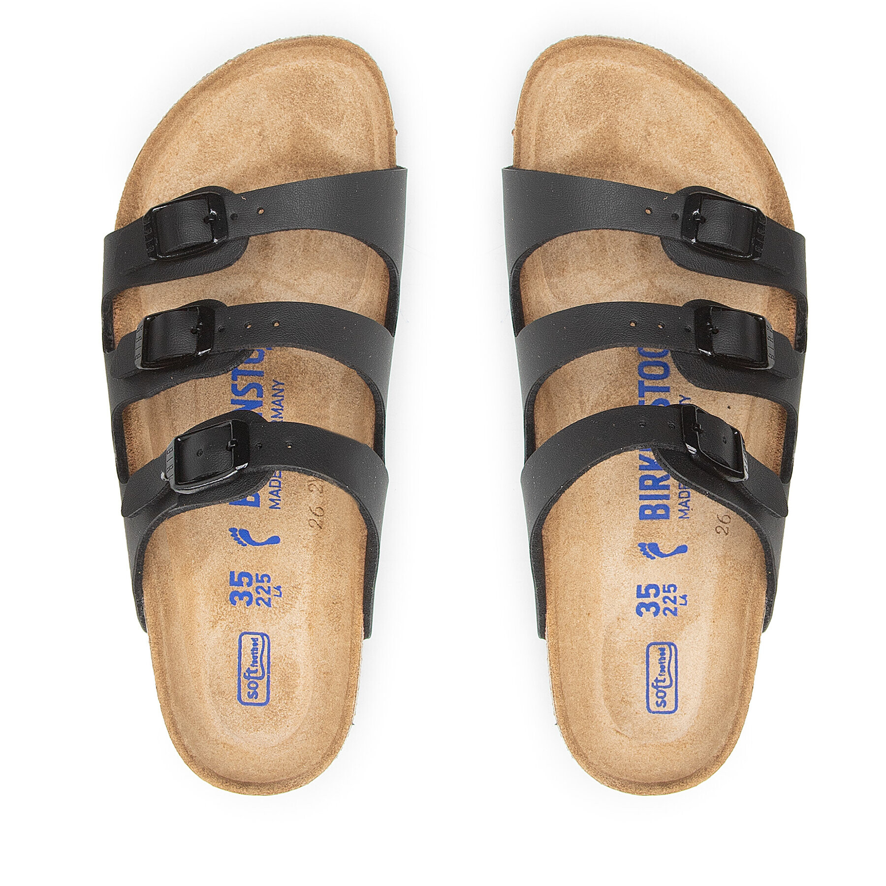 Birkenstock Natikači Florida Bs 53013 Črna - Pepit.si