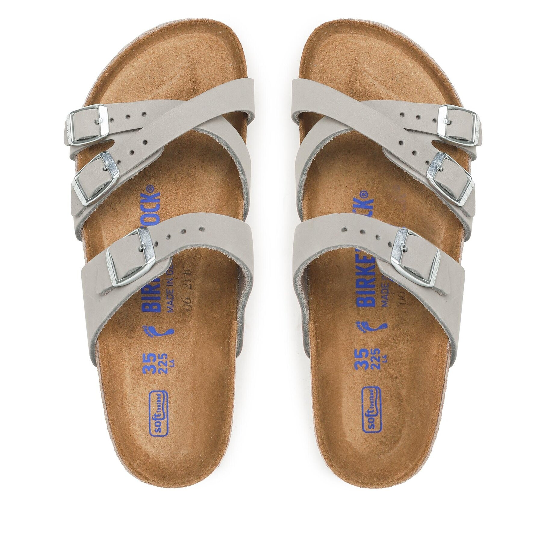 Birkenstock Natikači Franca 1023354 Siva - Pepit.si