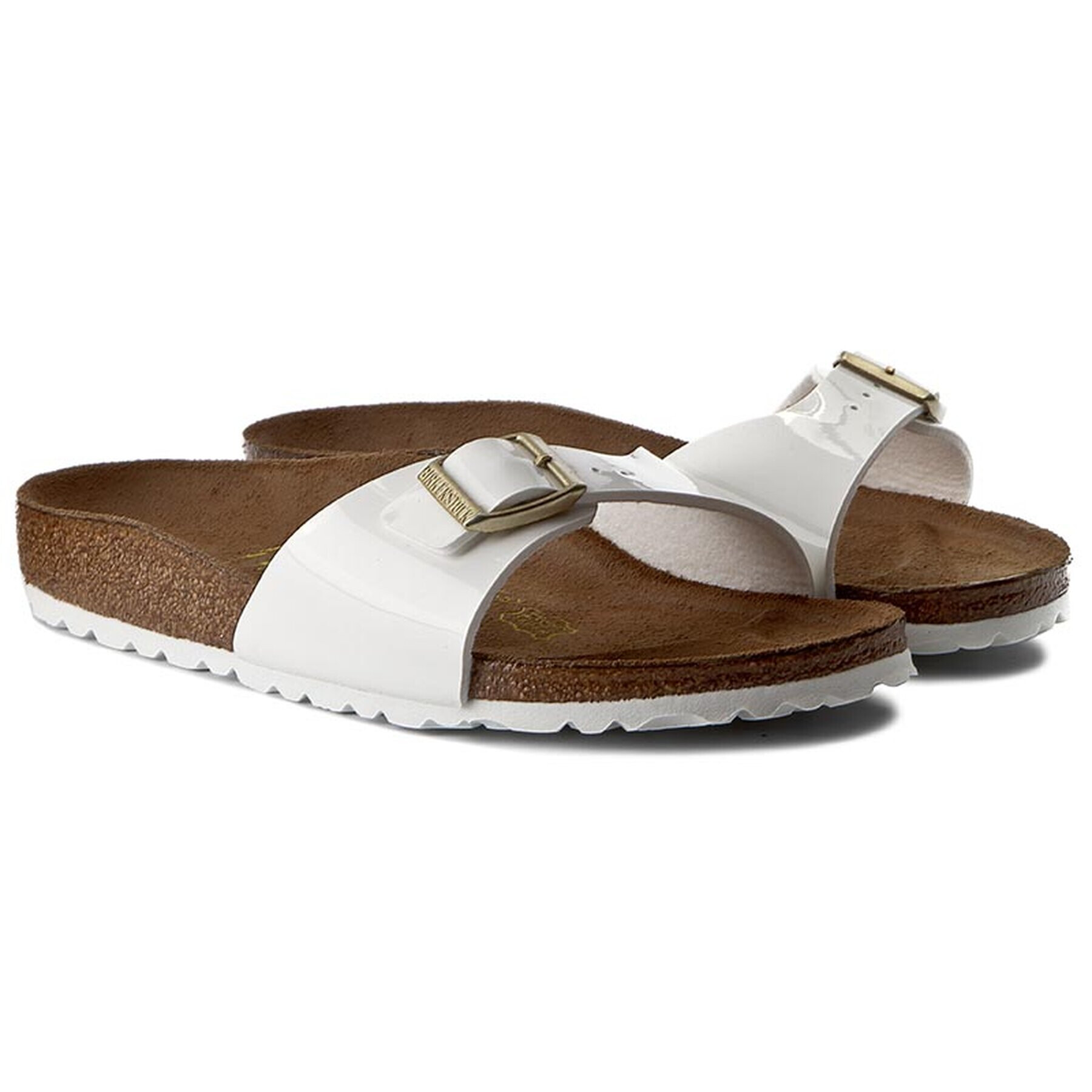 Birkenstock Natikači Madrid 1005310 Bela - Pepit.si