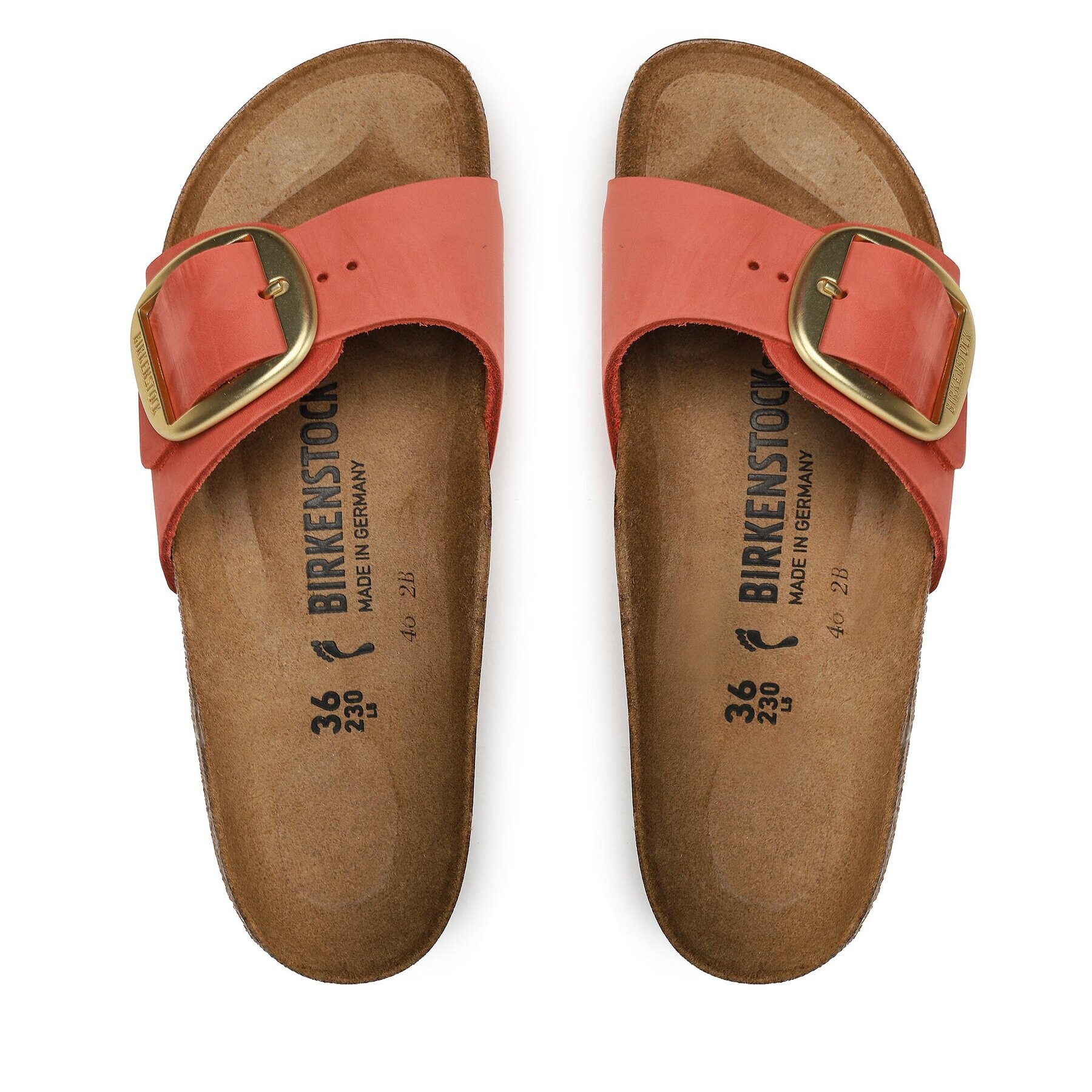 Birkenstock Natikači Madrid 1025407 Rdeča - Pepit.si