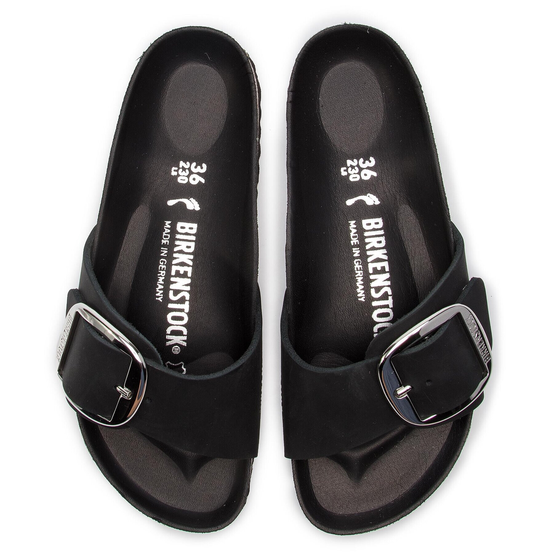 Birkenstock Natikači Madrid Big Buckle 1006523 Črna - Pepit.si