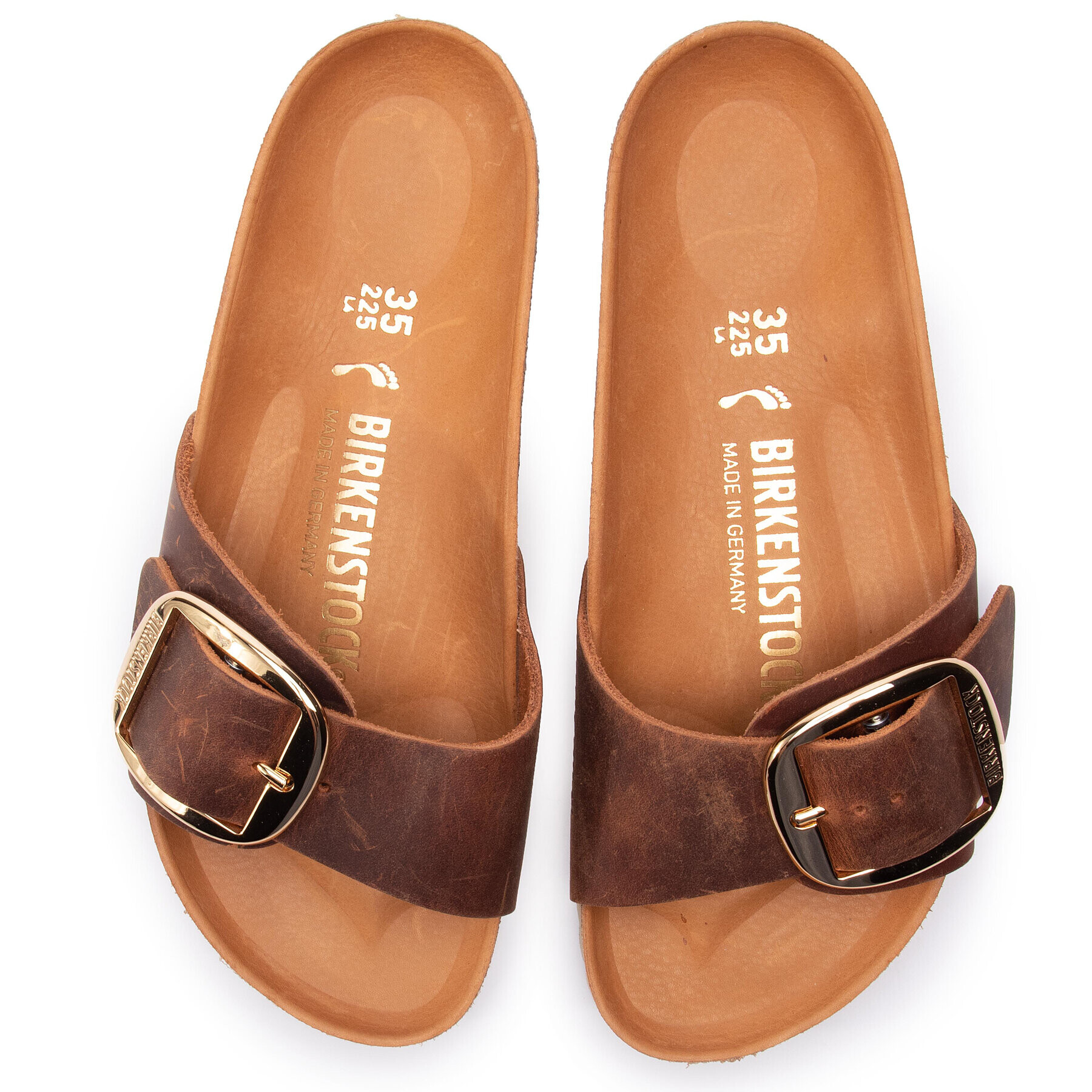 Birkenstock Natikači Madrid Big Buckle 1006525 Rjava - Pepit.si