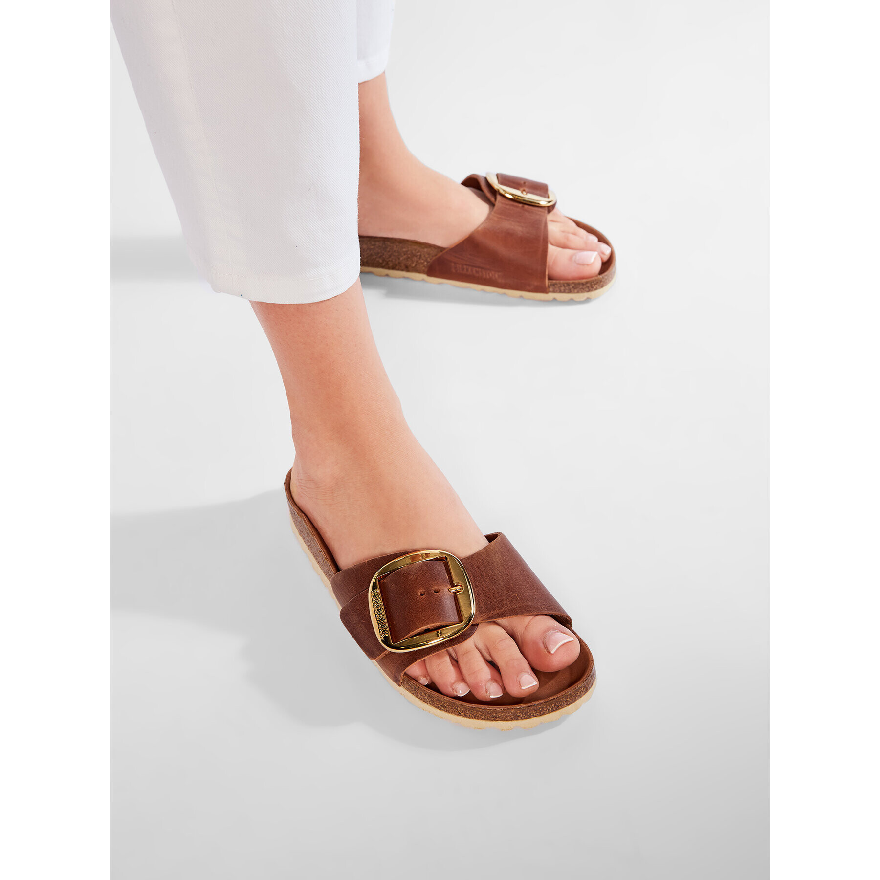 Birkenstock Natikači Madrid Big Buckle 1006525 Rjava - Pepit.si