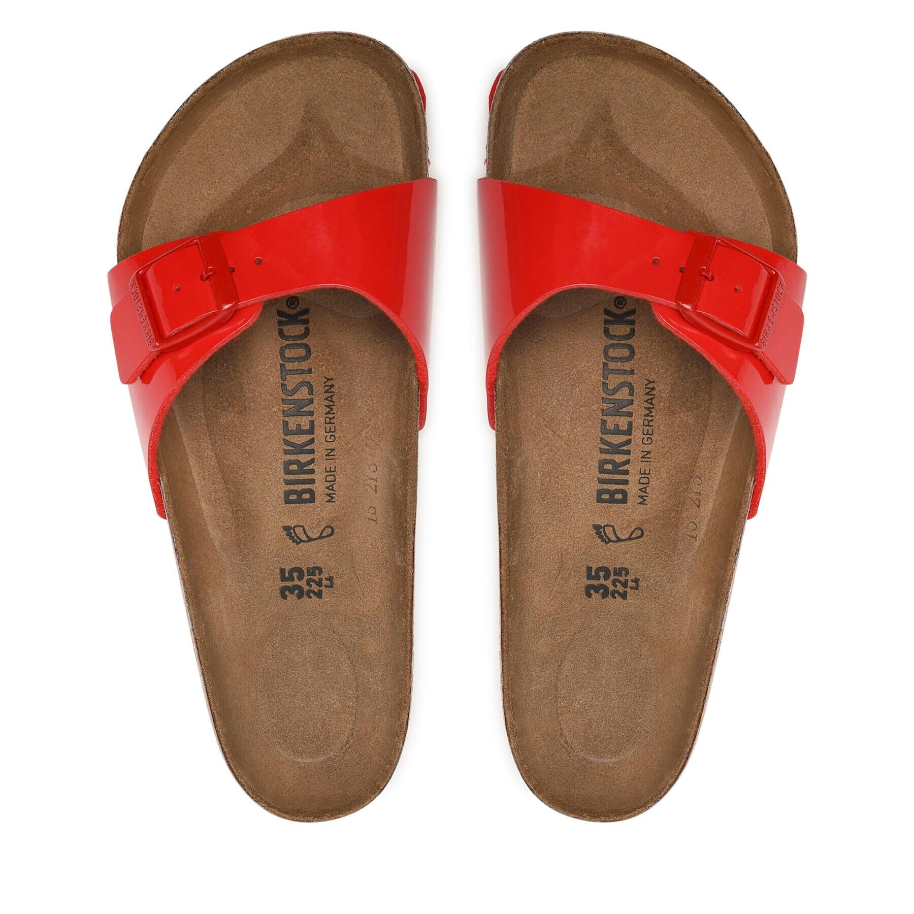 Birkenstock Natikači Madrid Bs 1024060 Rdeča - Pepit.si