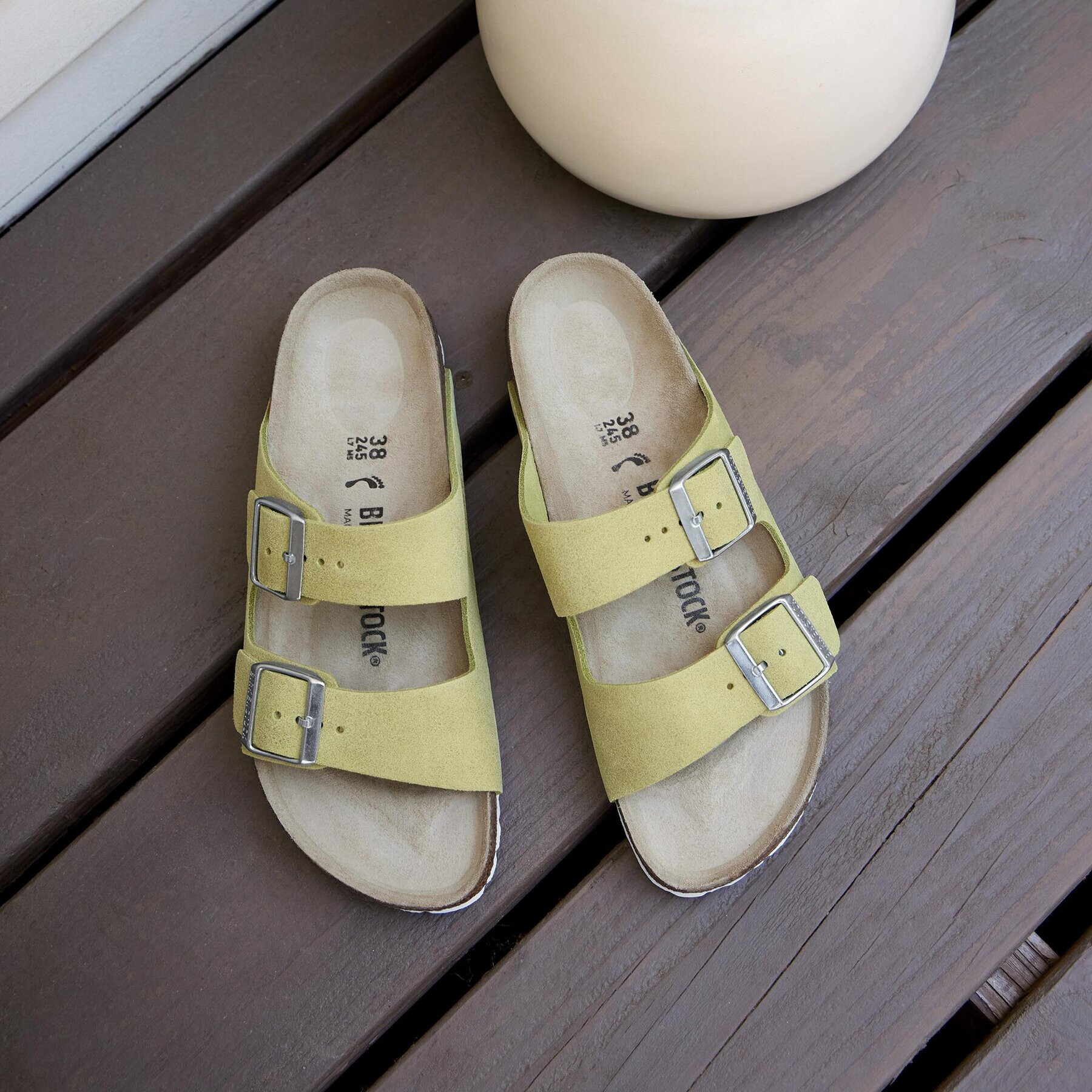 Birkenstock Natikači Arizona 1024201 Bež - Pepit.si