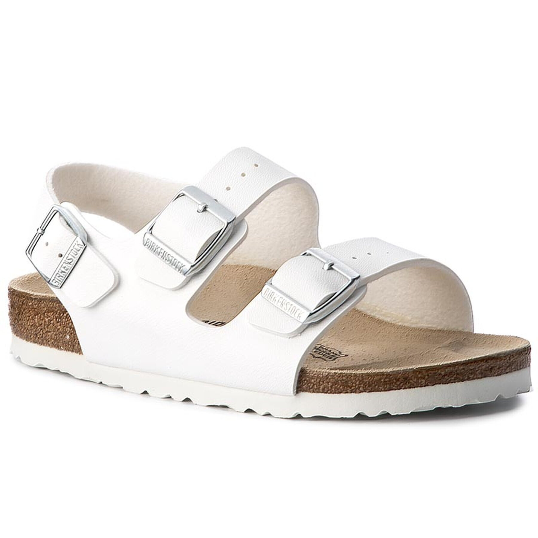 Birkenstock Sandali Milano 034733 Bela - Pepit.si