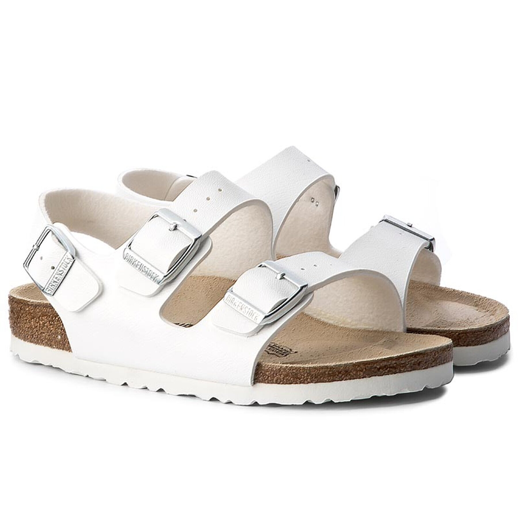 Birkenstock Sandali Milano 034733 Bela - Pepit.si