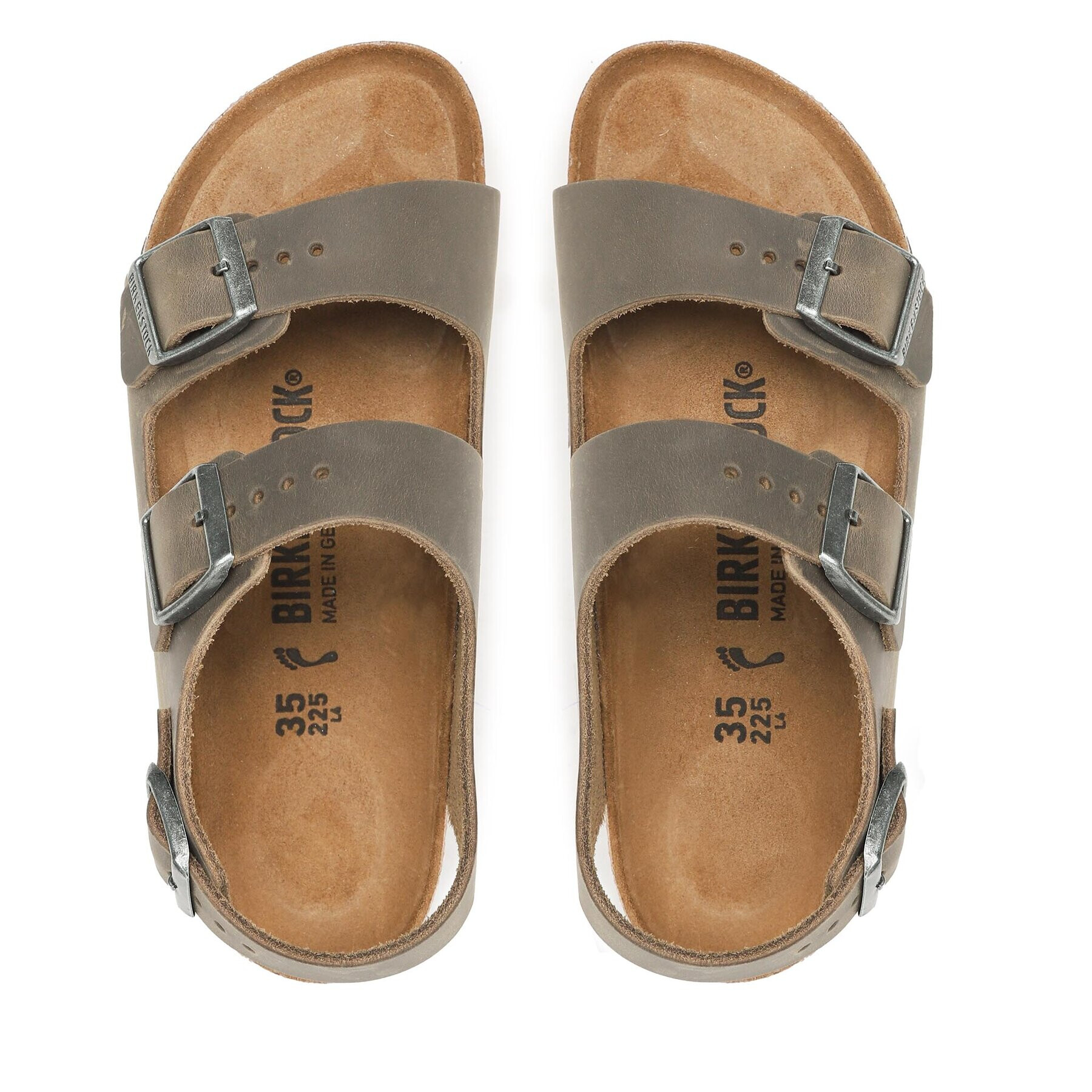 Birkenstock Sandali Milano 1019454 Khaki - Pepit.si