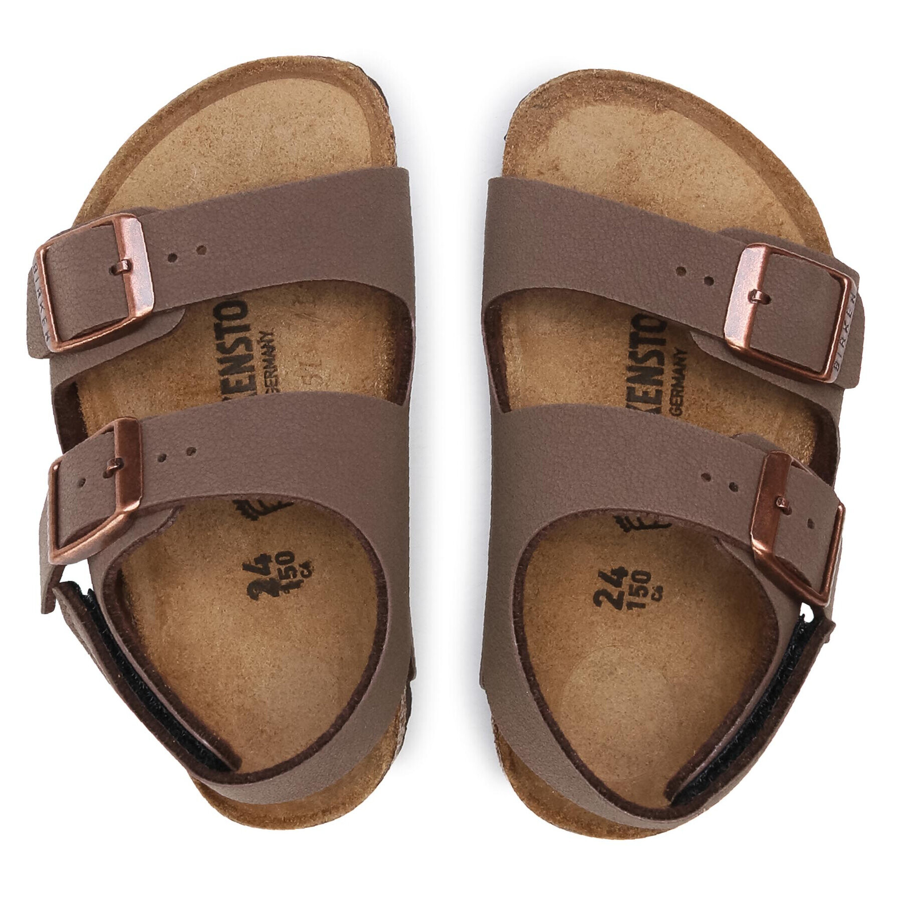 Birkenstock Sandali Milano Hl Kids 1018637 Rjava - Pepit.si